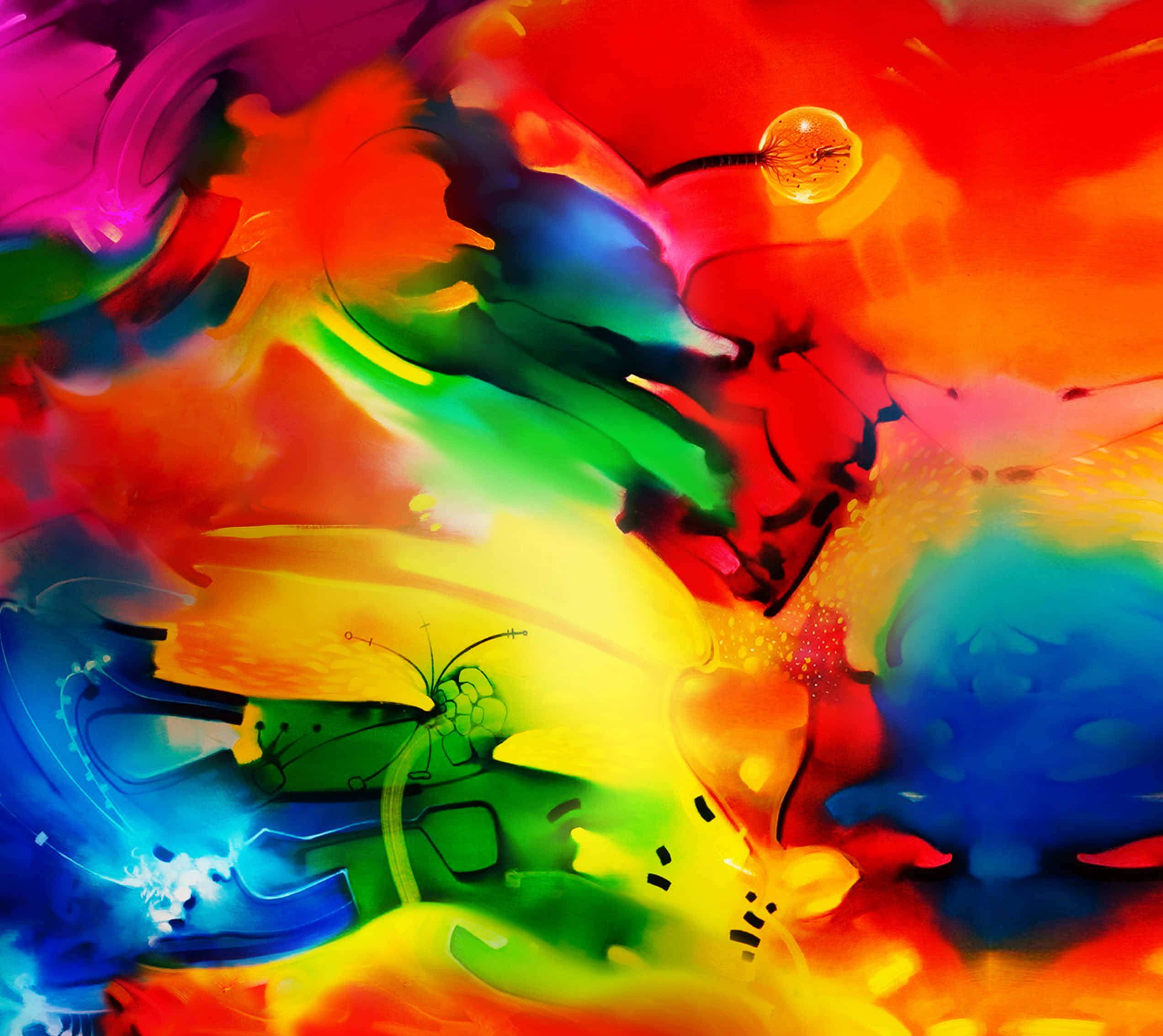 Fantastisk Galaxy Tab-bakgrunn med livlige farger Bakgrunner