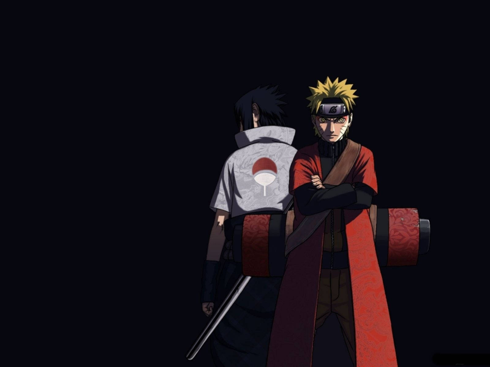 Fantastisk Naruto og Sasuke Uchiha Bakgrunner