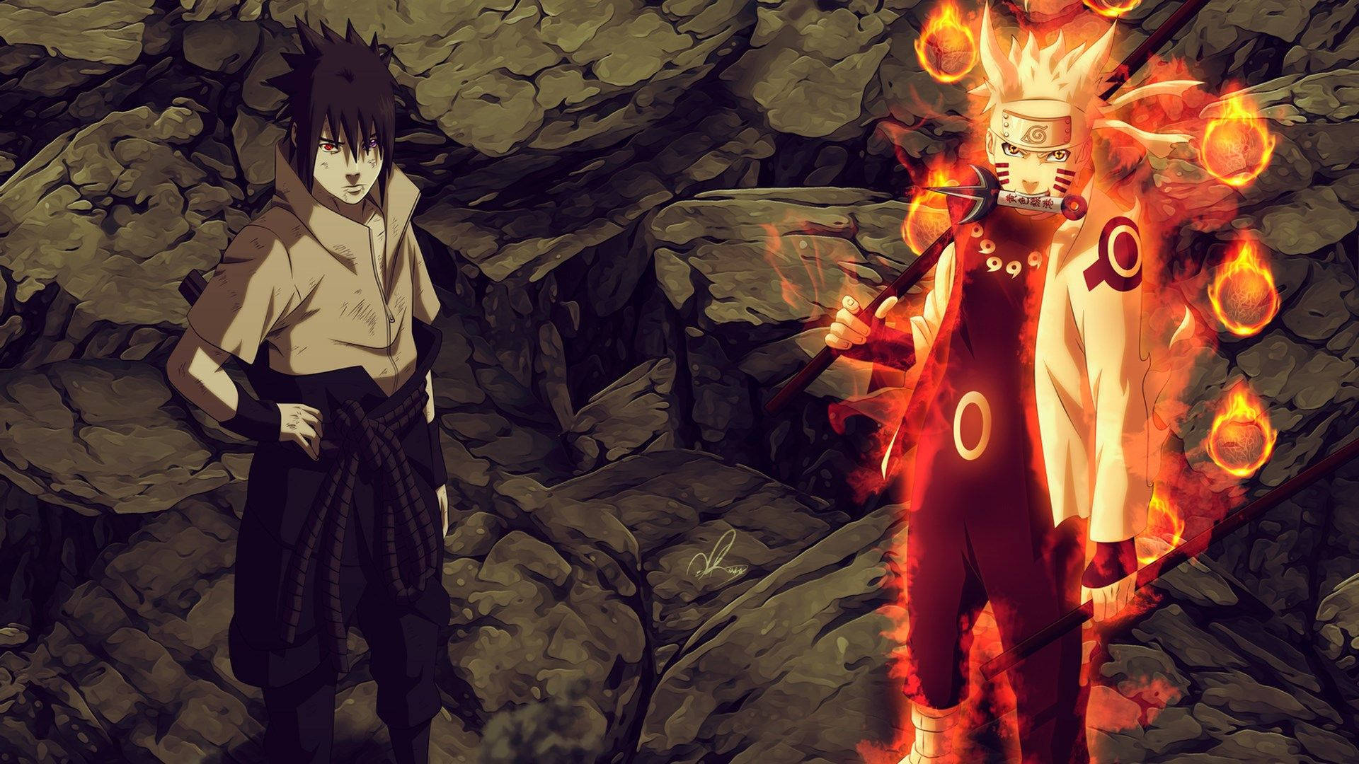 Fantastisk Naruto og Sasuke sammen Bakgrunner