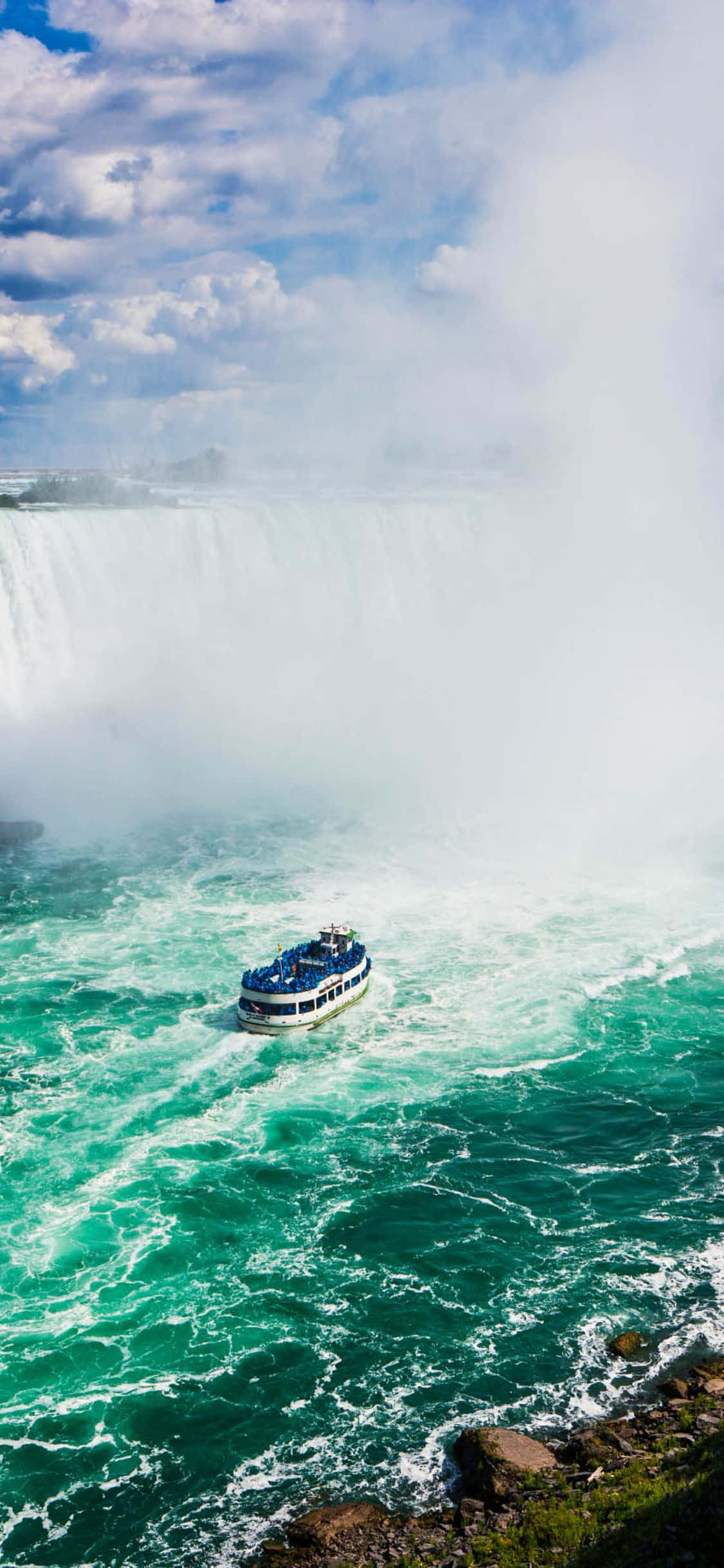 Fantastisk utsikt over Niagara Falls på iPhone X Bakgrunner