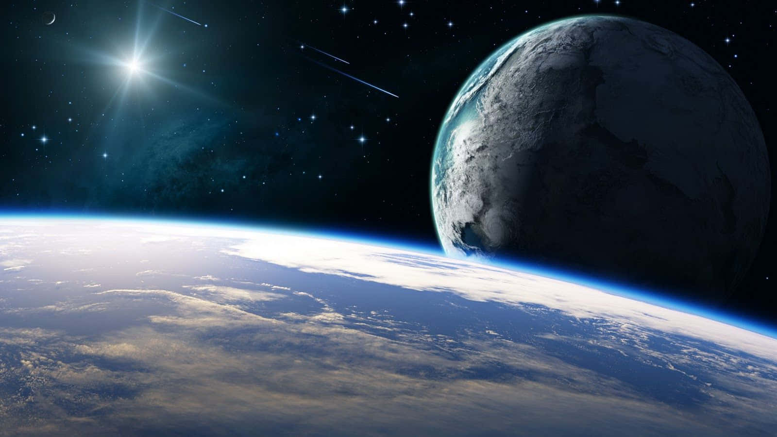 Fantastisk utsikt over det kosmiske landskapet Bakgrunner