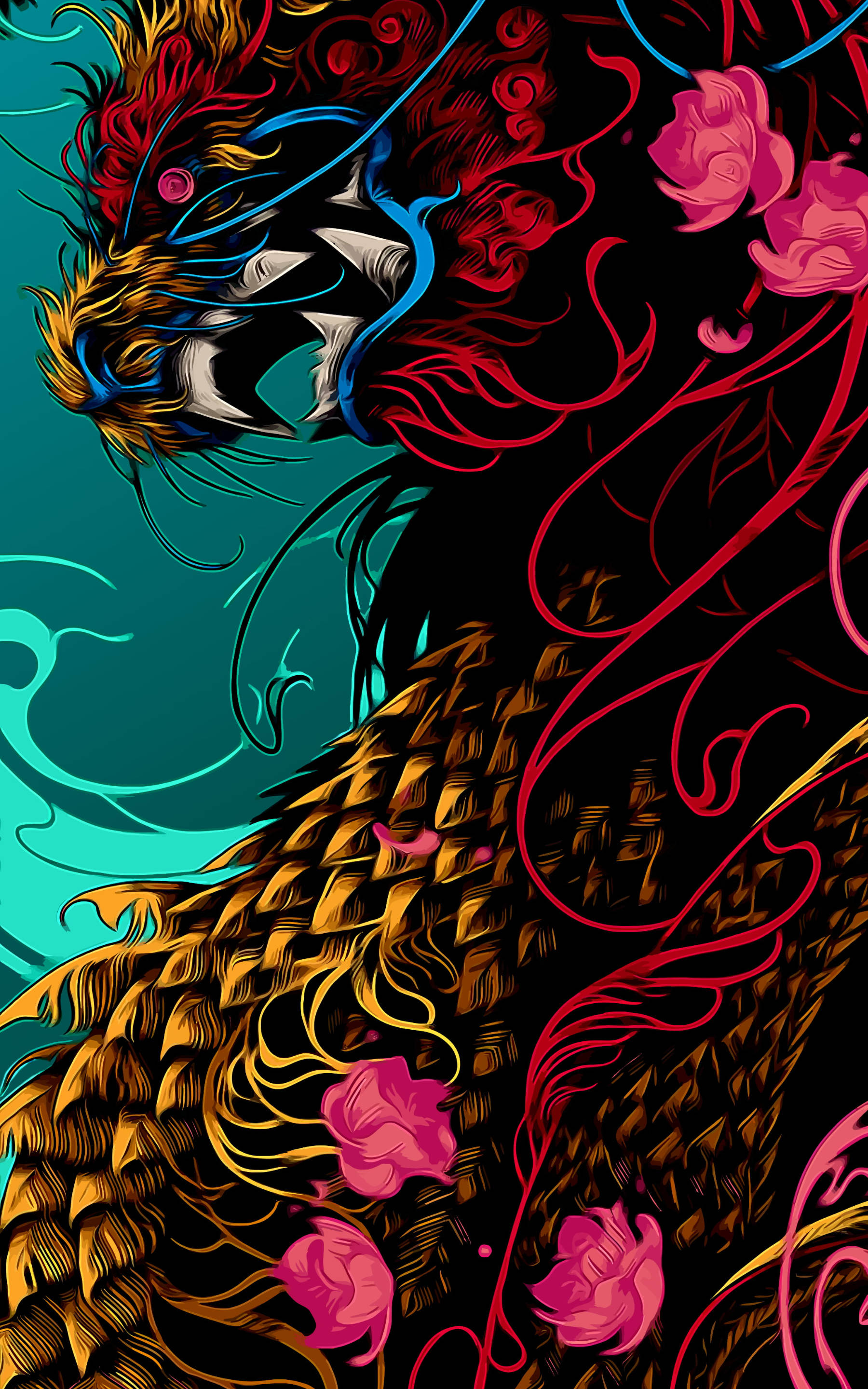 Fargedragekunst for iPhone-skjermer Bakgrunner