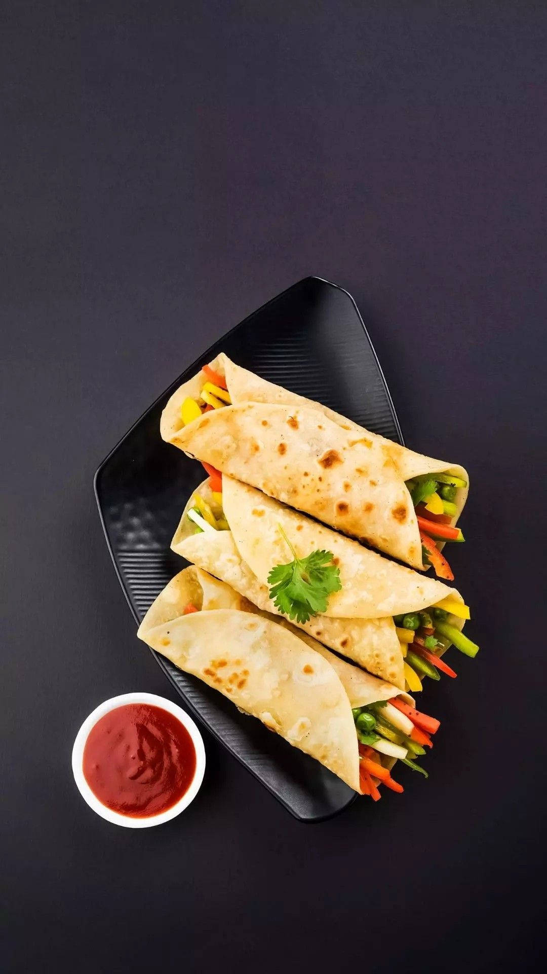 Fargerike grønnsaksburritos Bakgrunner