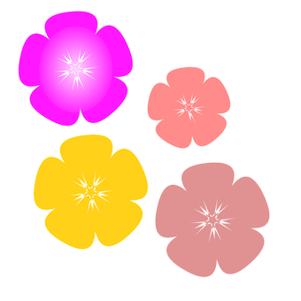 Fargerike vektorblomster på svart bakgrunn Bakgrunner
