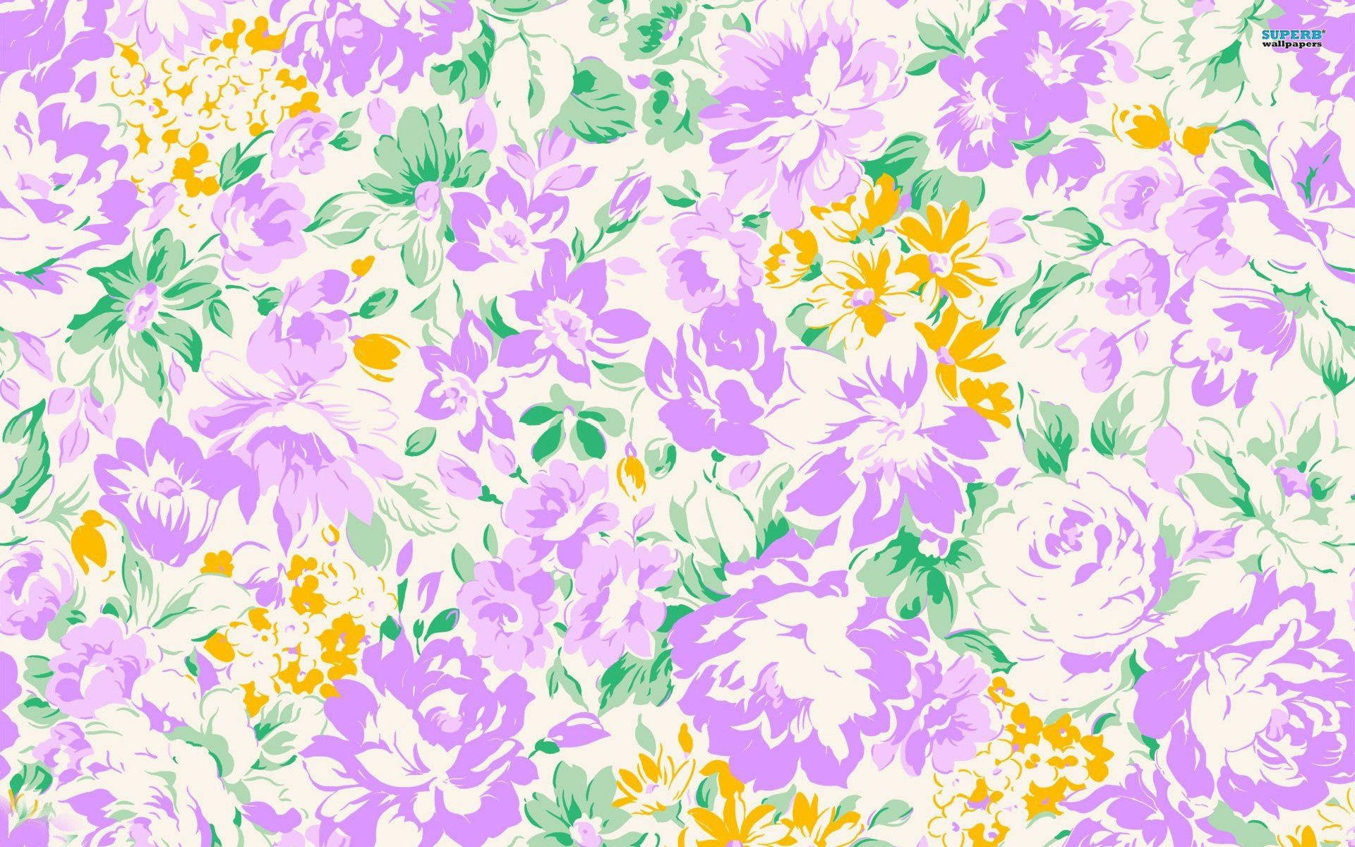 Fargerikt maleri av blomster til skrivebord
