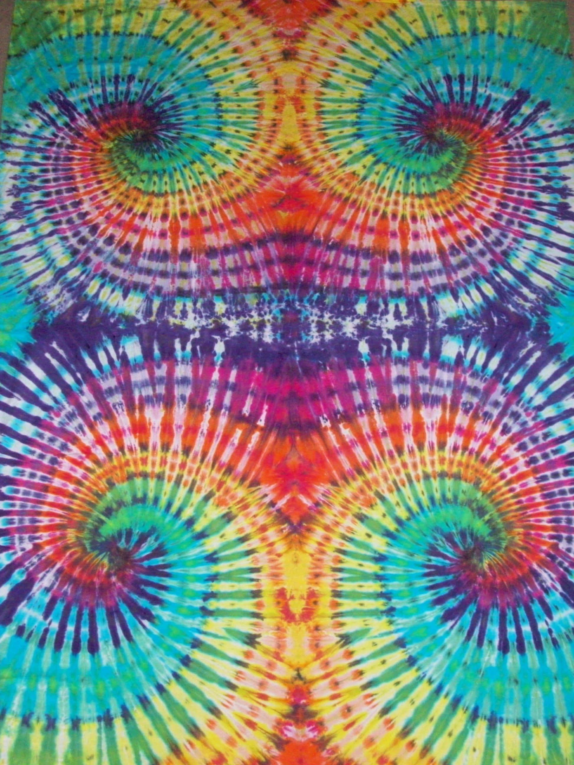 fargerikt tie dye-teppe med spiralmønster Bakgrunner