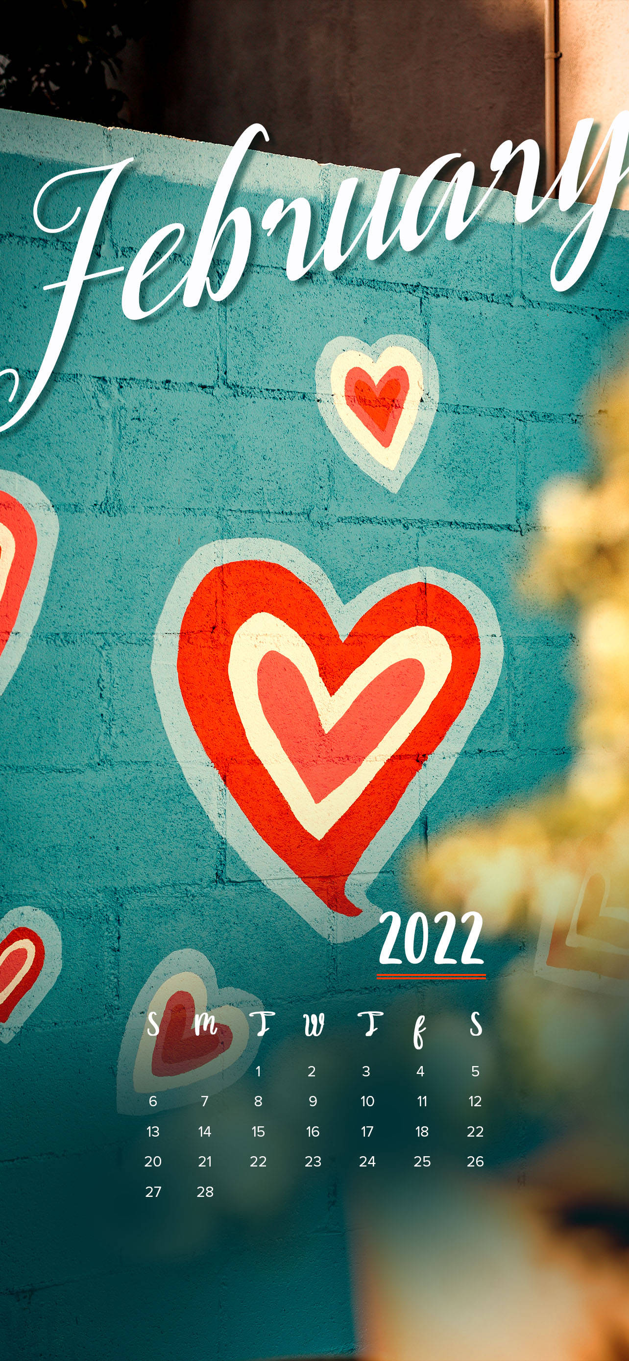 Februar 2022 Kalender Kunstverk Bakgrunner