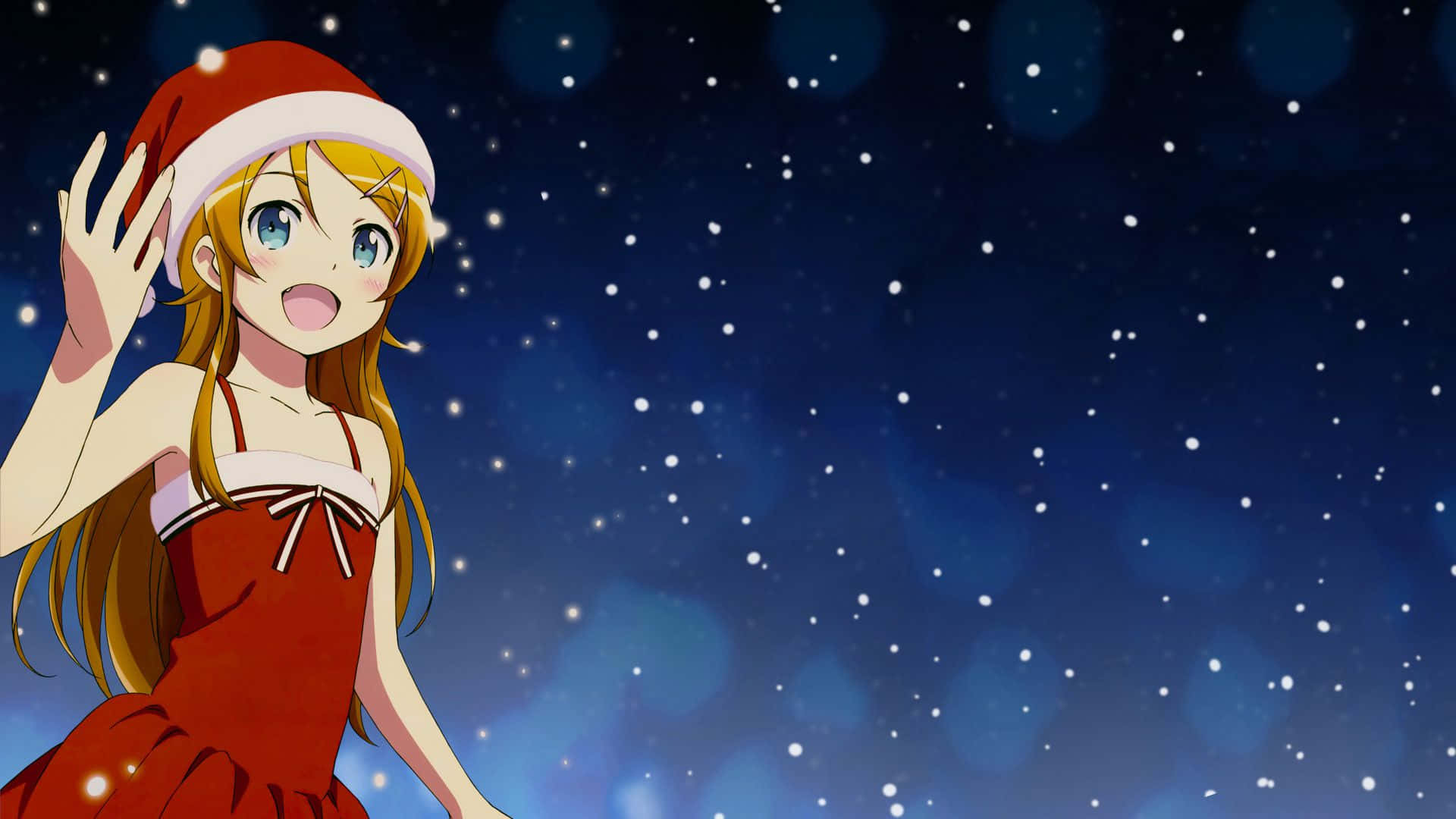Feir høytiden med Anime Christmas Bakgrunner