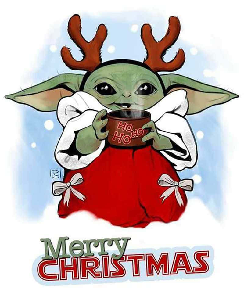 Feire jul med Baby Yoda Bakgrunner
