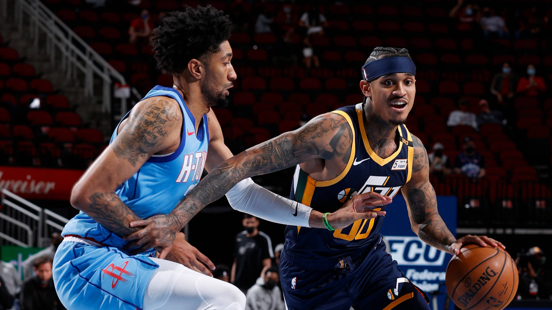 Fengende basketballspiller Jordan Clarkson Bakgrunner