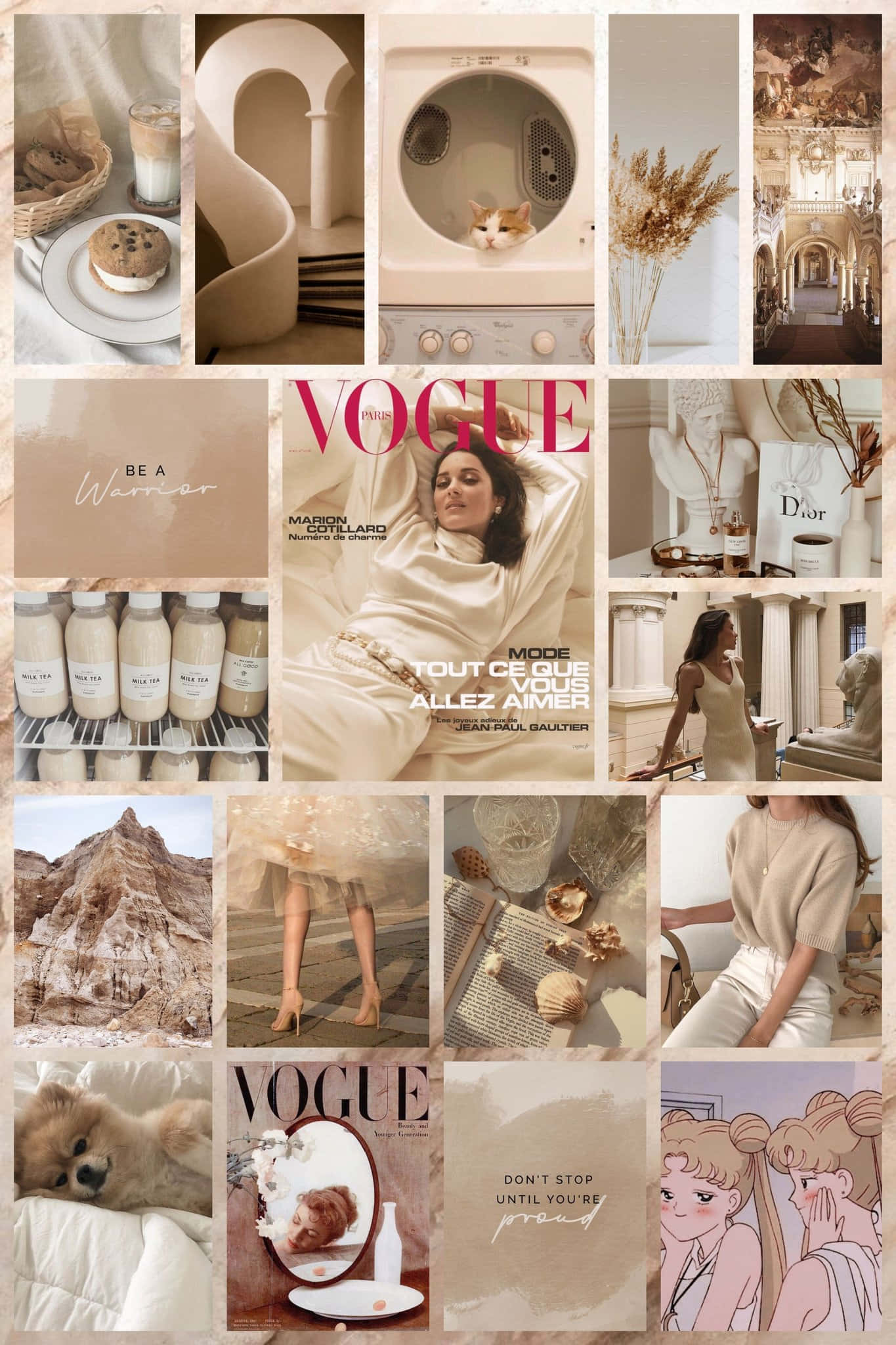 Fengende estetisk beige bakgrunn Bakgrunner