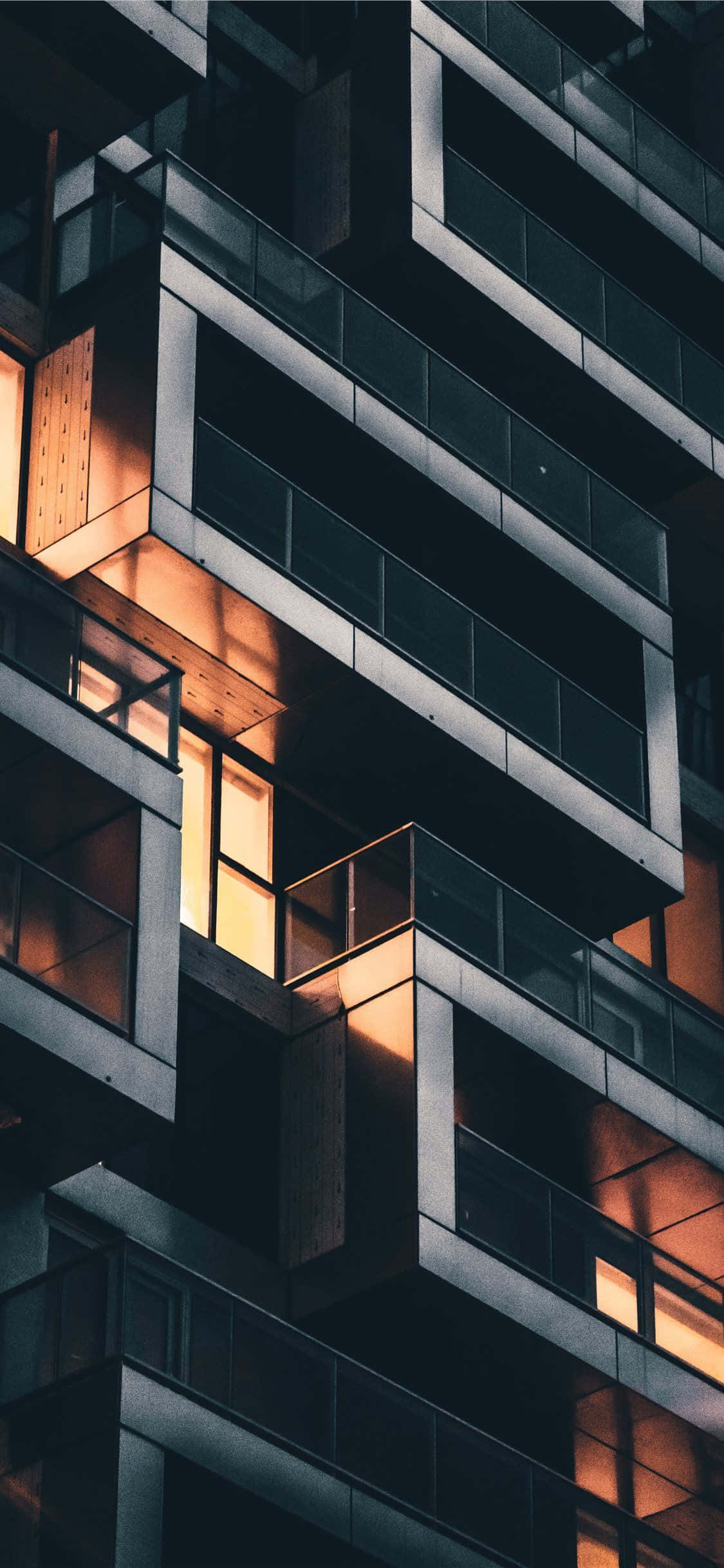 Fengende Moderne Arkitektur Balkong Bakgrunner