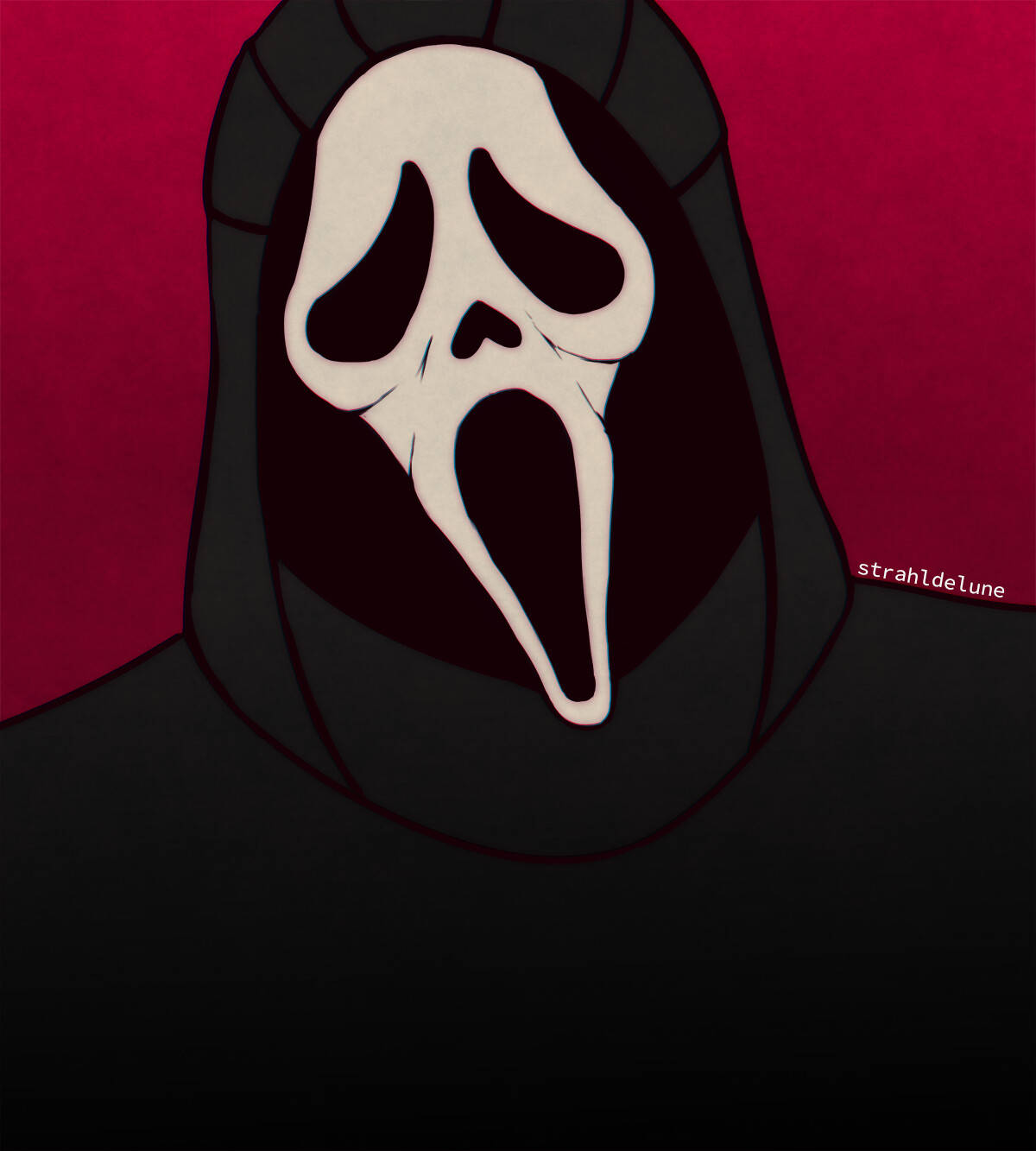 Fengslende bilde av Ghostface på rosa bakgrunn Bakgrunner