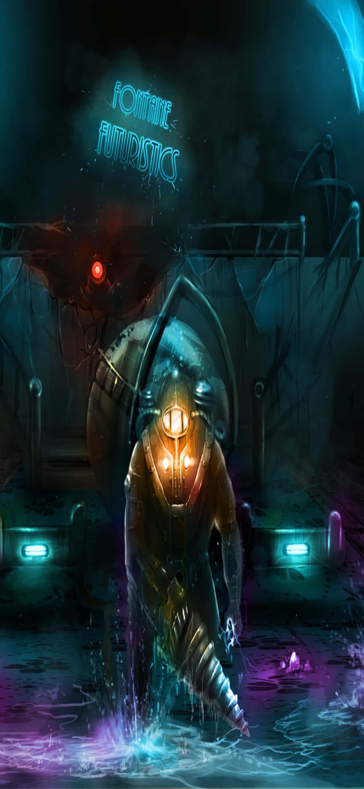 Fengslende Bioshock Infinite bakgrunn for iPhone XS Max Bakgrunner