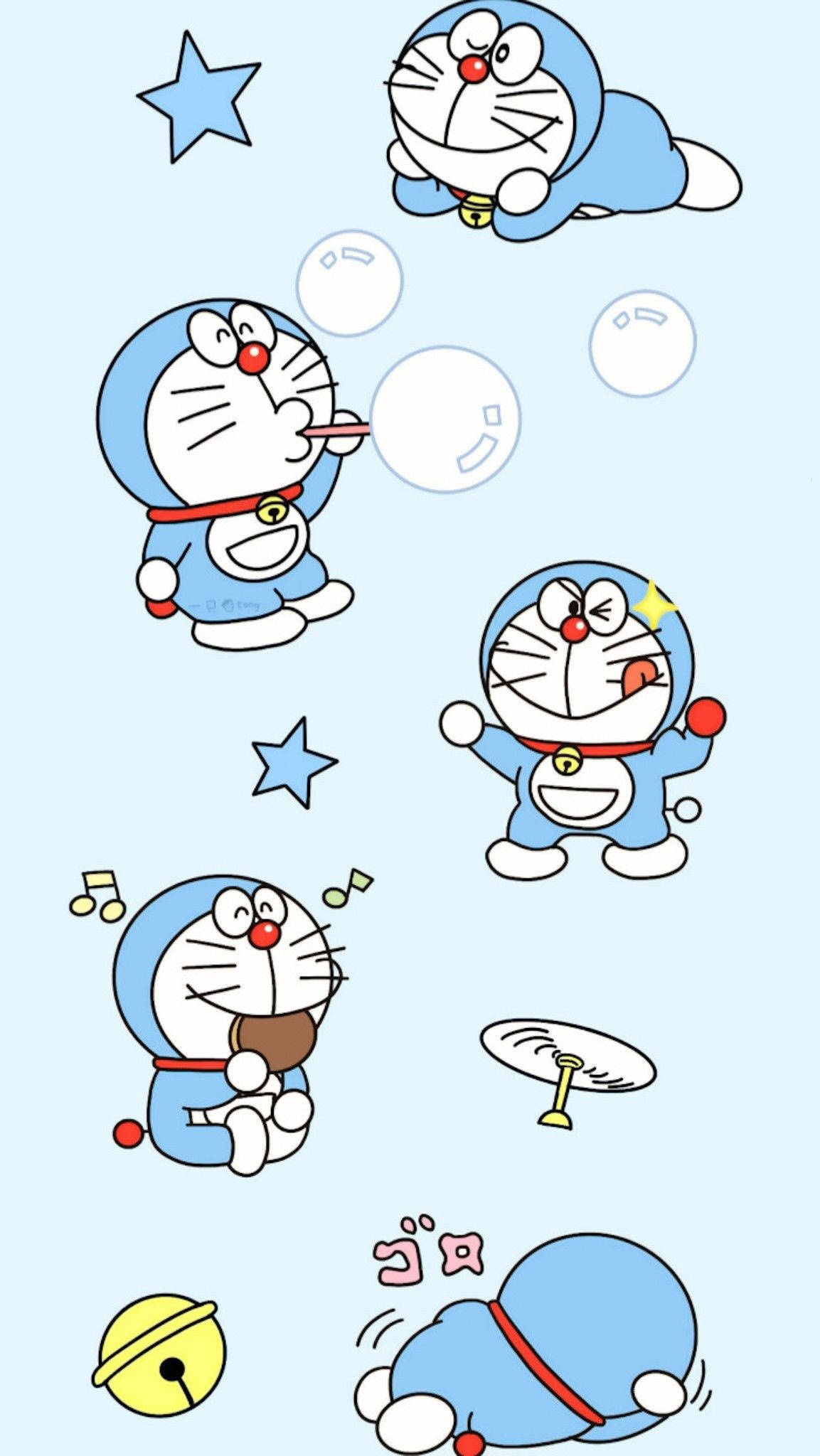 Fengslende Doraemon iPhone Digital Kunst Bakgrunner