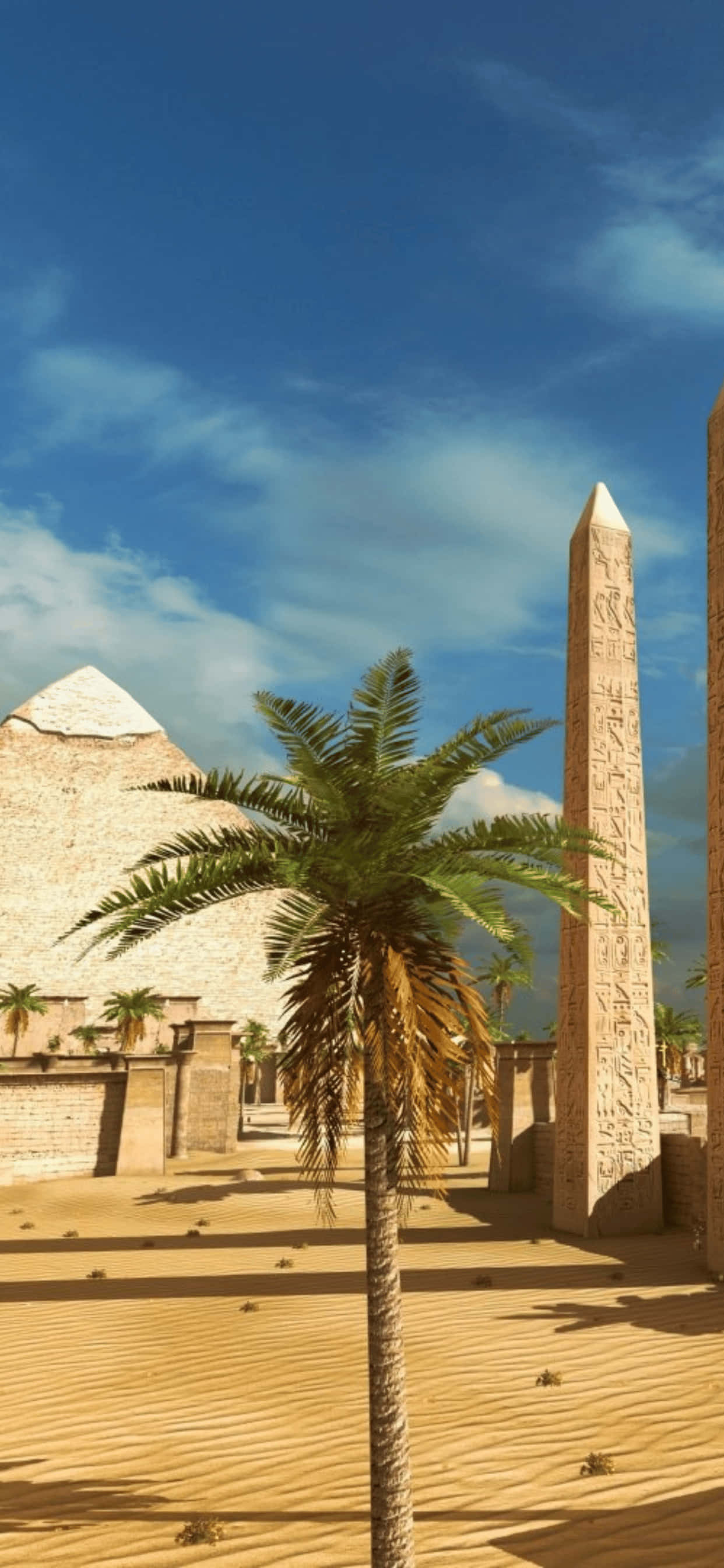 Fengslende iPhone XS Max-bakgrunn som viser en scene fra The Talos Principle. Bakgrunner