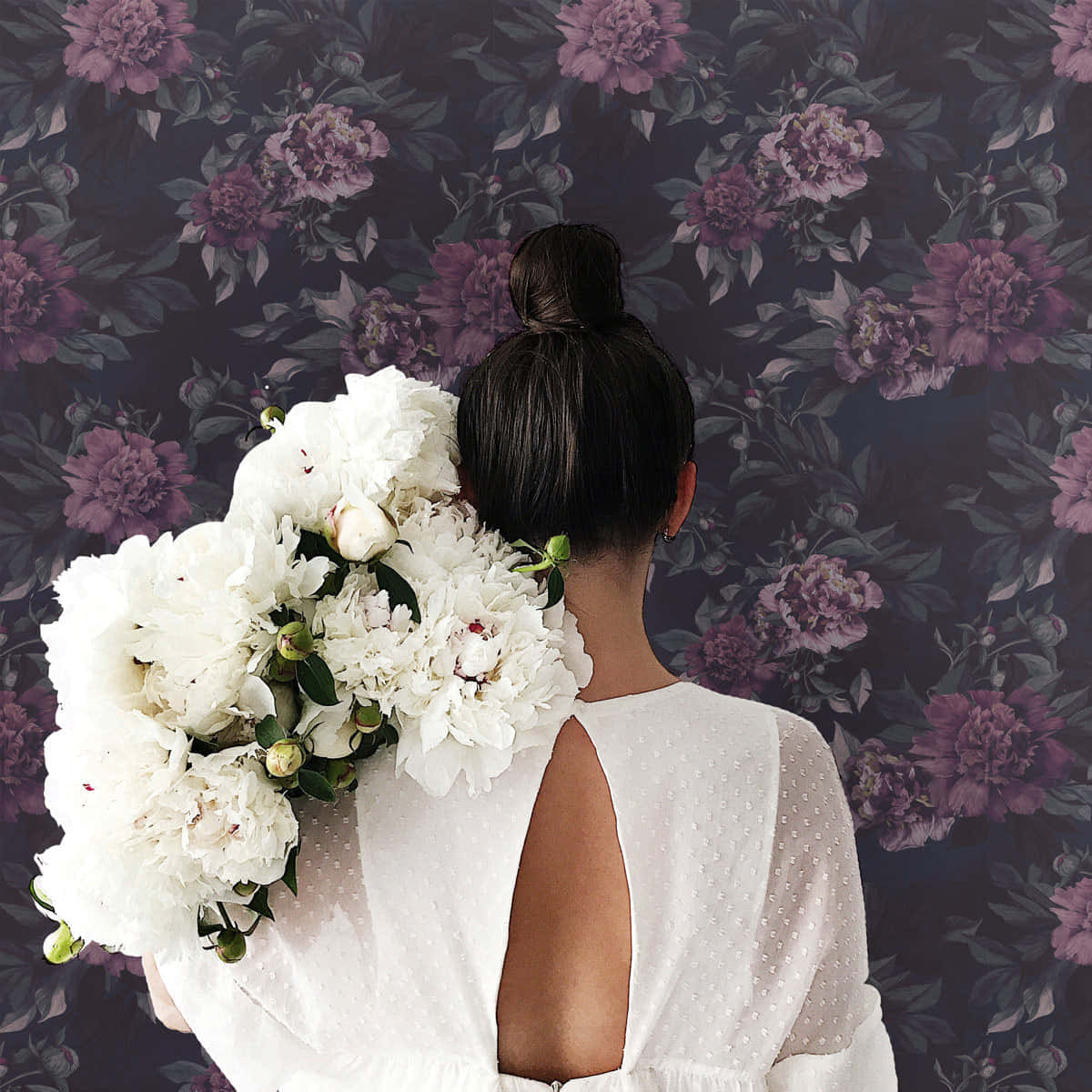 Fengslende Mørk Blomsterbakgrunn Bakgrunner