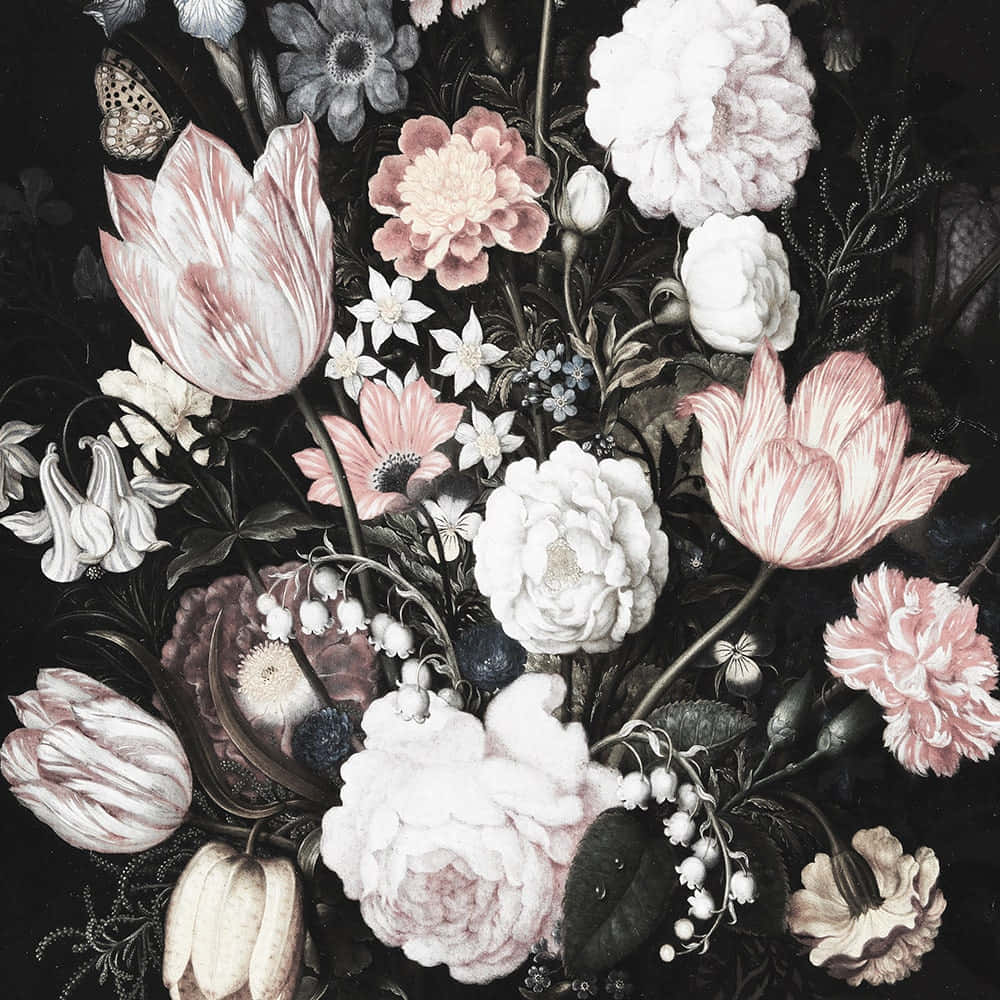 Fengslende mørk blomsterbakgrunn Bakgrunner