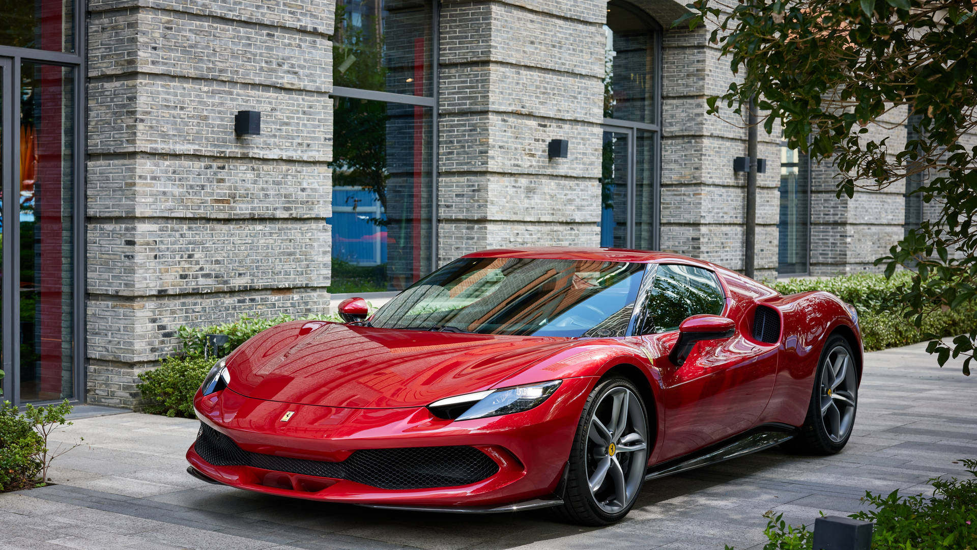 Et Ferrari 296 GTB 4K Laptop Bil Bilde
