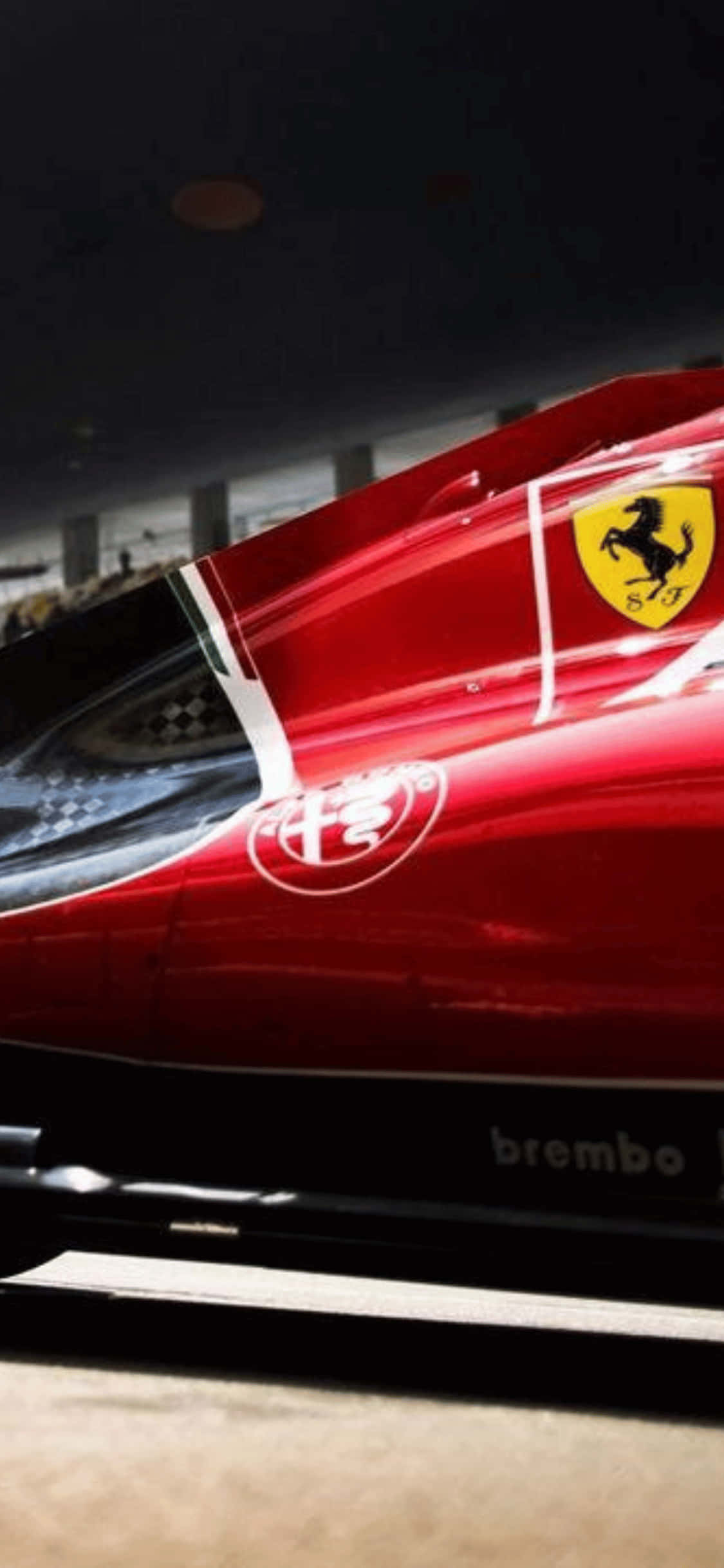 Ferrari i siden iPhone Xs F1 2018 Bakgrunn Bakgrunner
