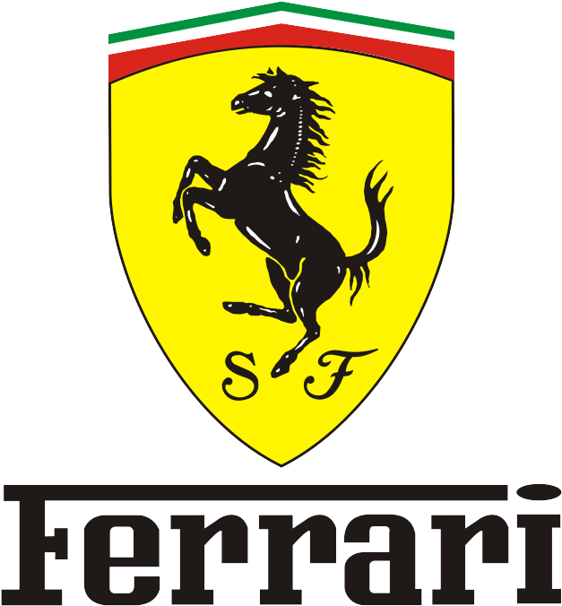 Ferrari-logo med steilende hest Bakgrunner