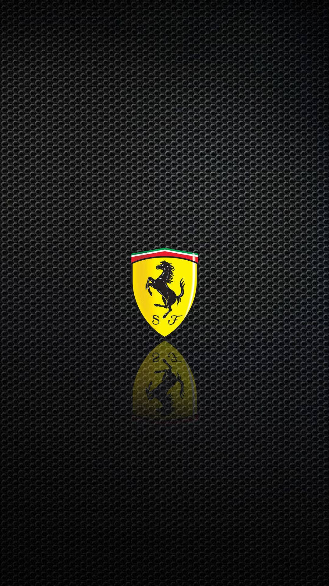 Ferrari Telefonlogo Svart Estetisk Bakgrunner