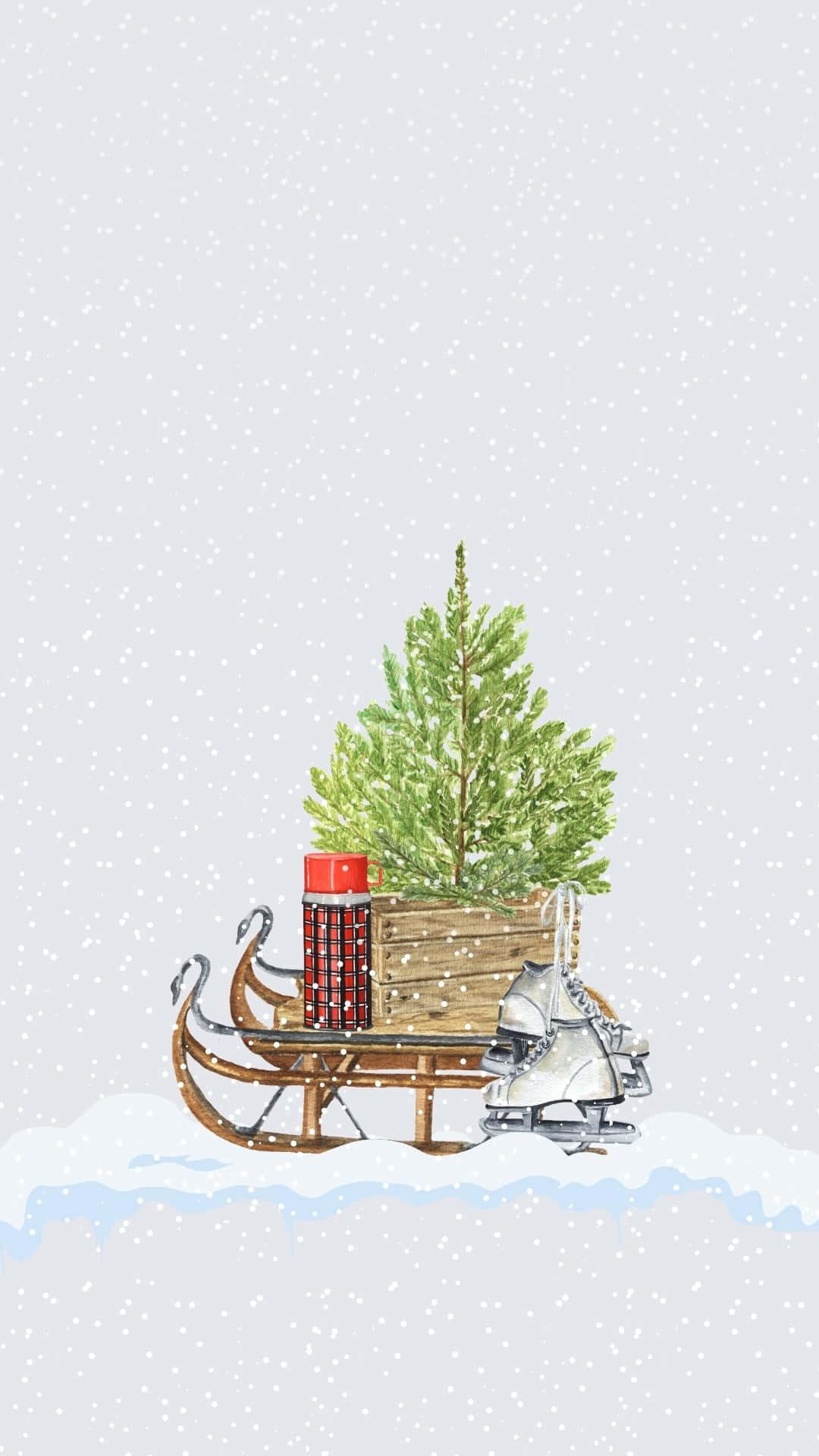 Festlig julebakgrunn med stjerner, karamellstaver og kristtorn Bakgrunner