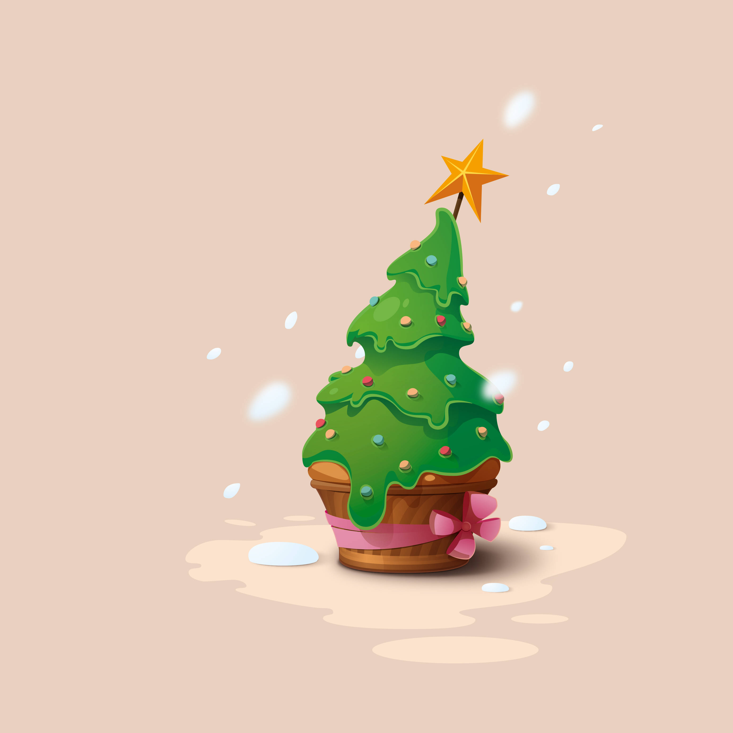 Festlig juletre-cupcake Bakgrunner