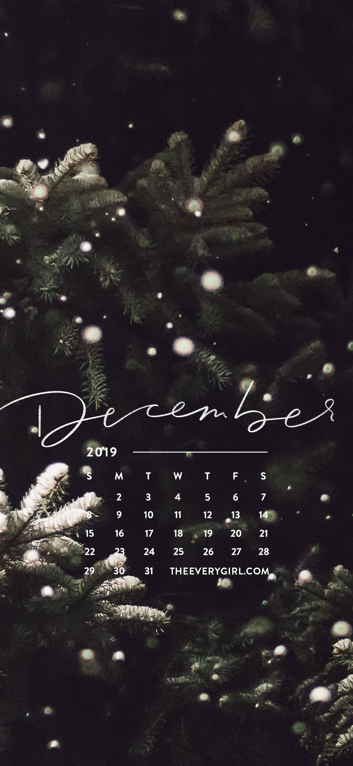 Festlig minimalistisk julebakgrunn for iPhone i desember Bakgrunner