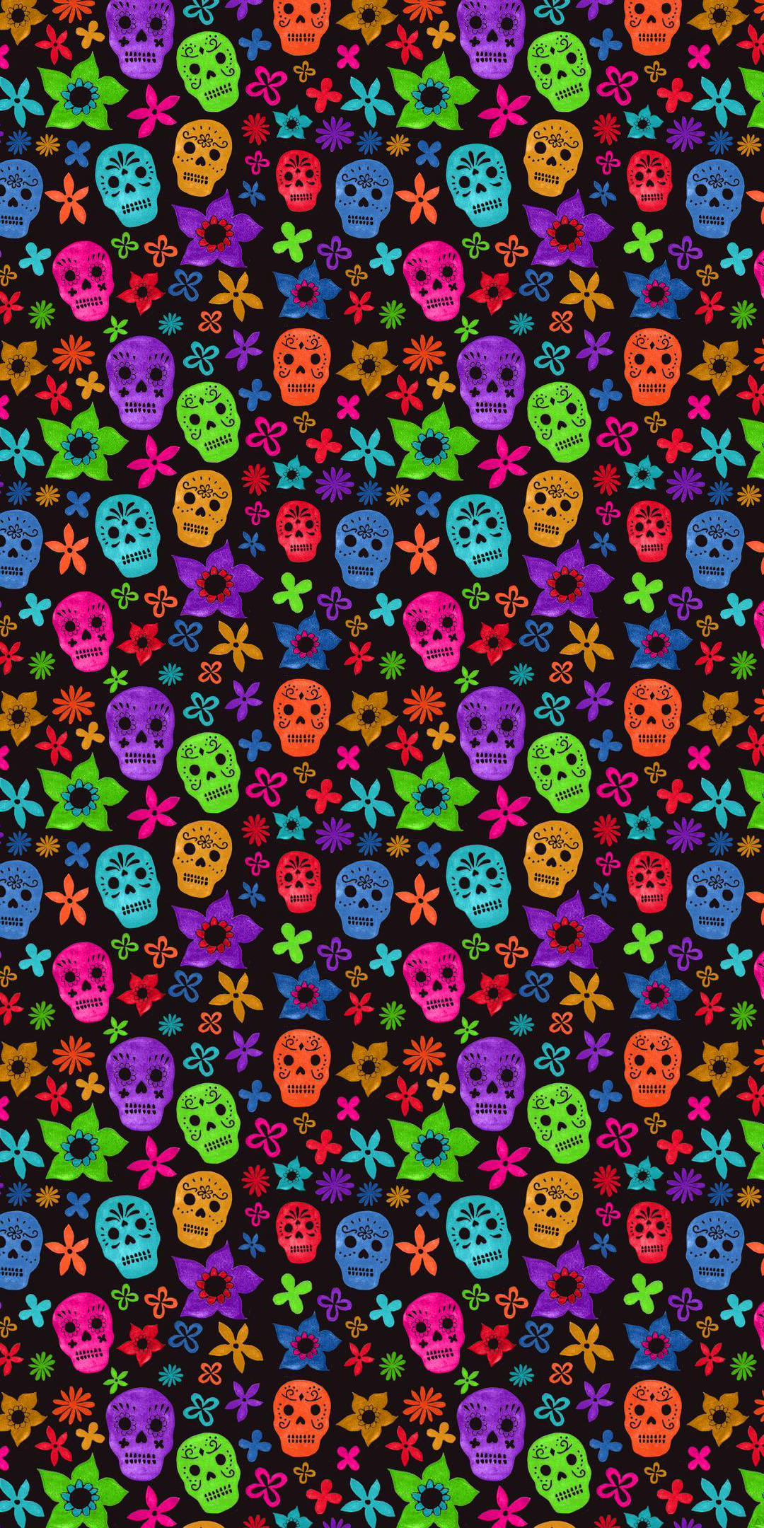 Feststemt Day of the Dead-mønster Bakgrunner
