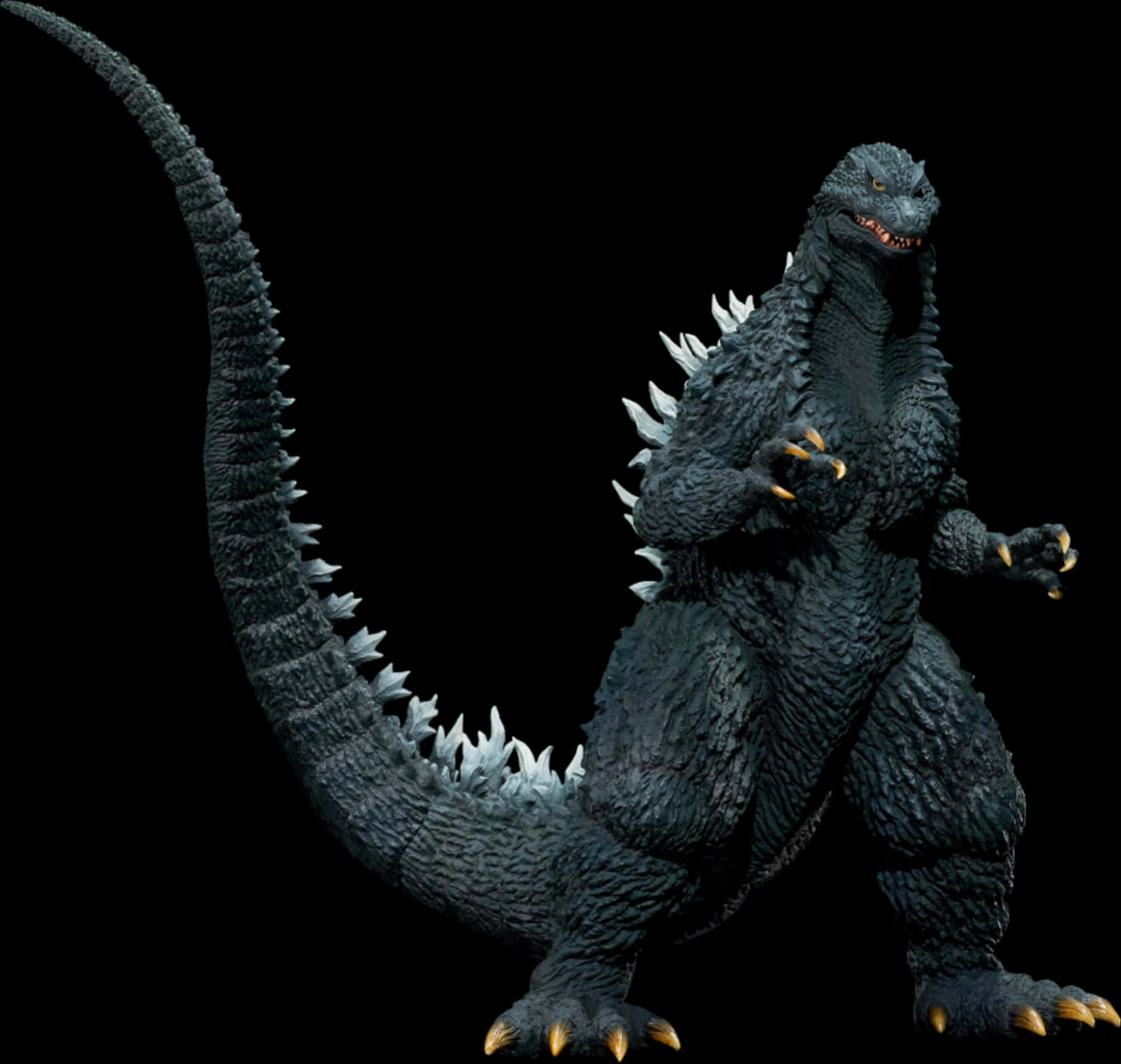 Fierce Godzilla-figur isolert Bakgrunner