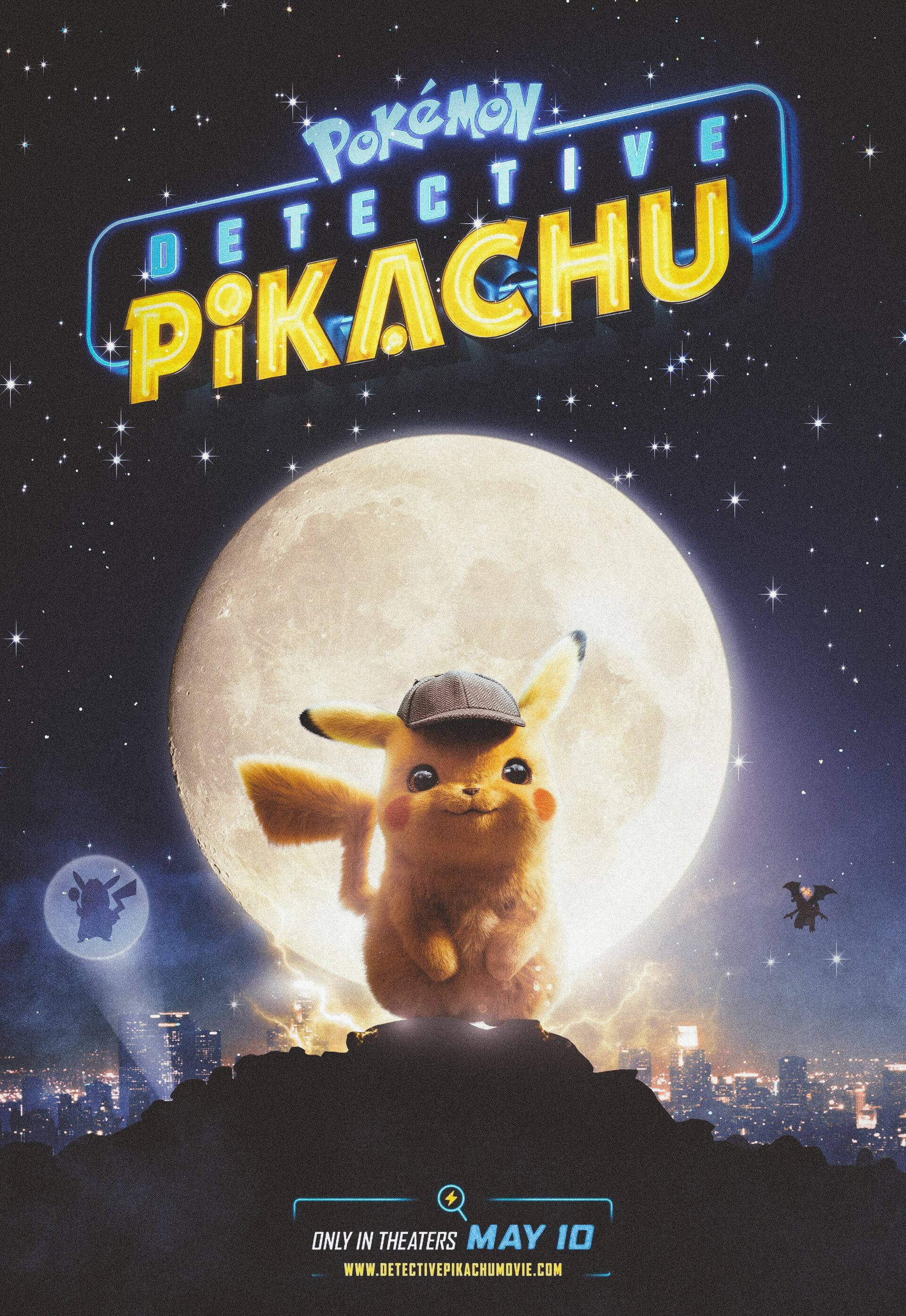 Filmplakat Detective Pikachu Bakgrunner