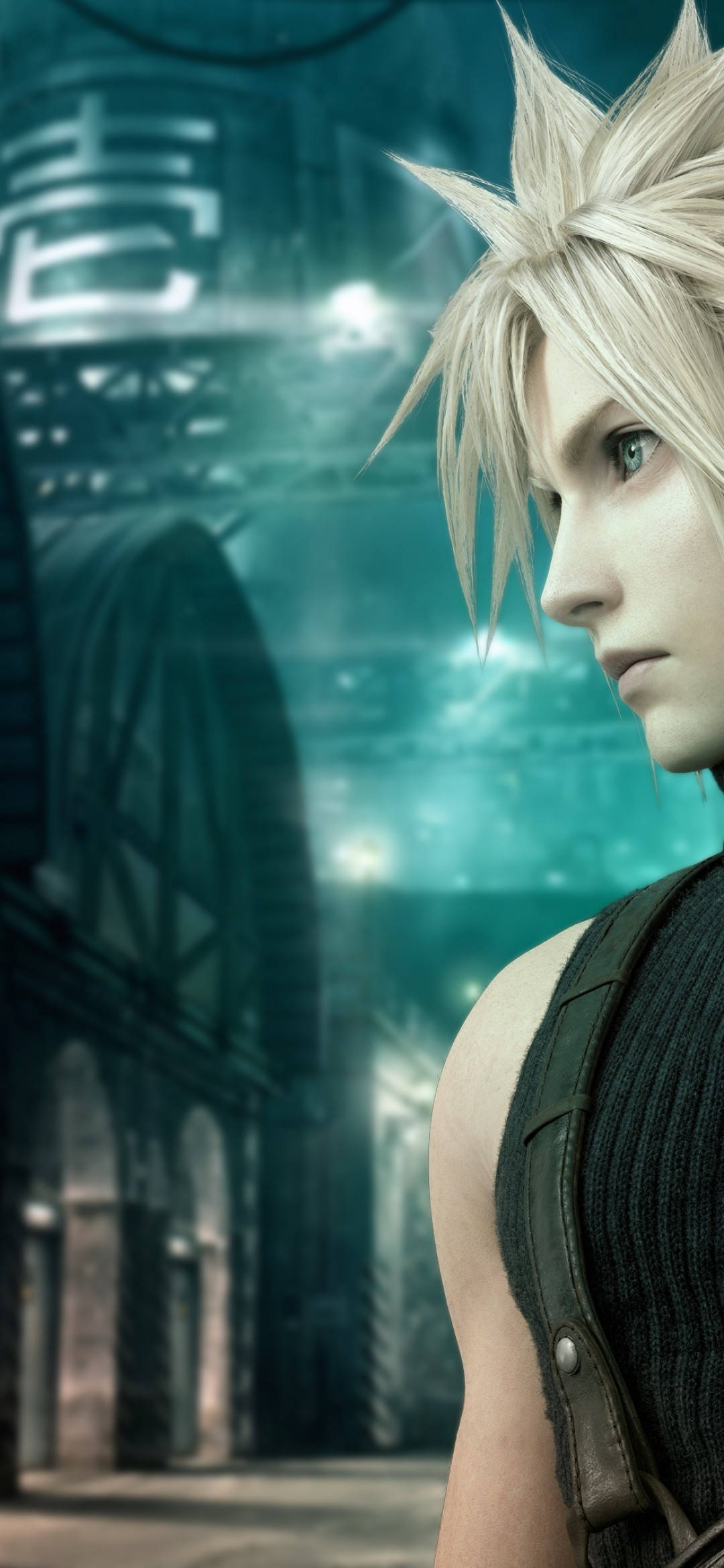 Final Fantasy 7 Cloud sideprofil Bakgrunner