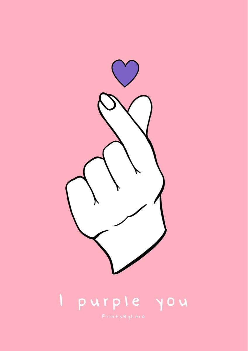 Fingerhjerte I Purple You Bakgrunn Bakgrunner