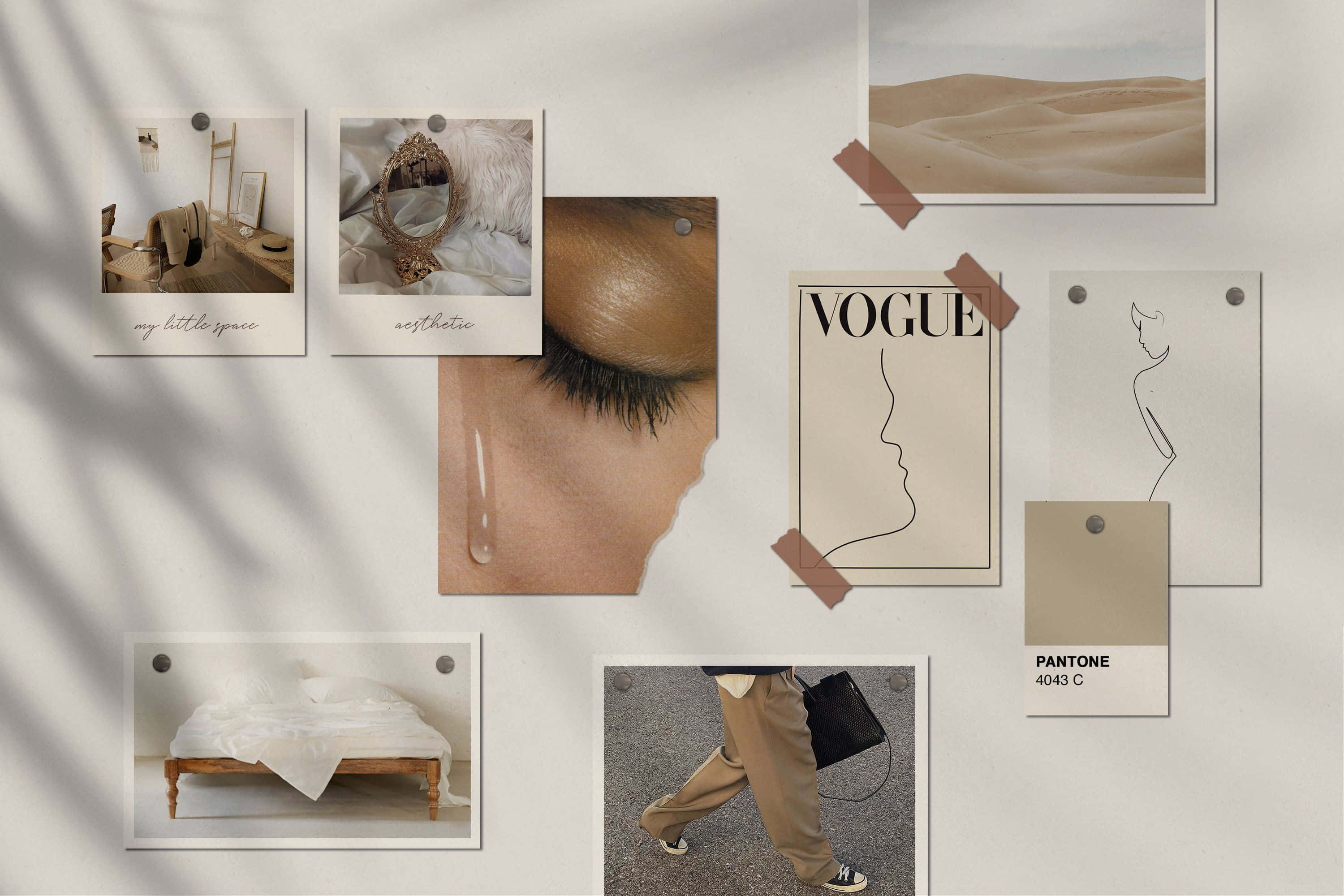 Finn ro og stillhet i en minimalistisk beige estetikk Bakgrunner