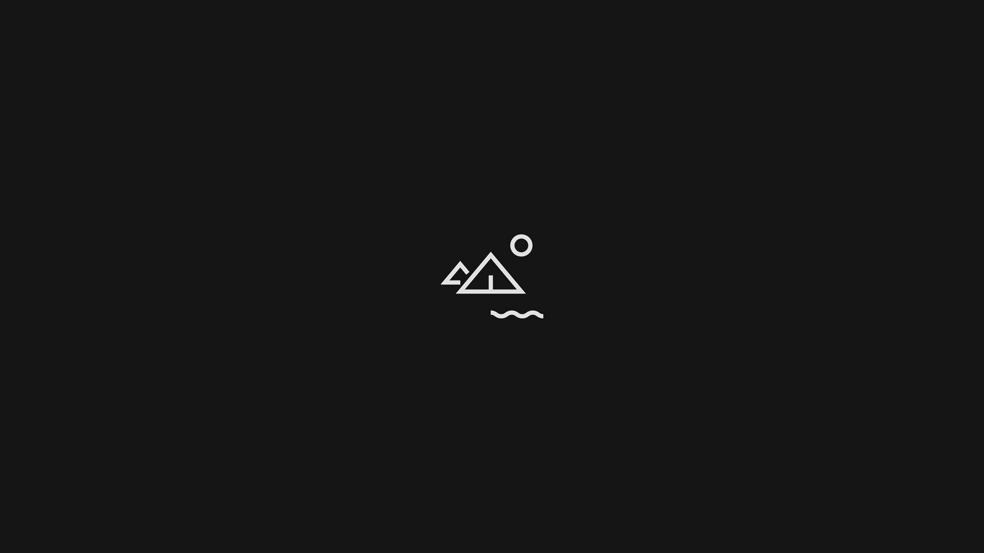 Fjell Linjekunst Minimalistisk Estetisk Laptop Bakgrunner