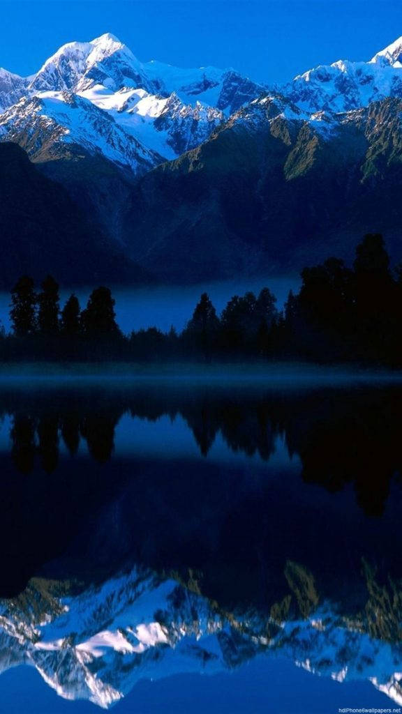 Fjellrefleksjon Natur iPhone Bakgrunner
