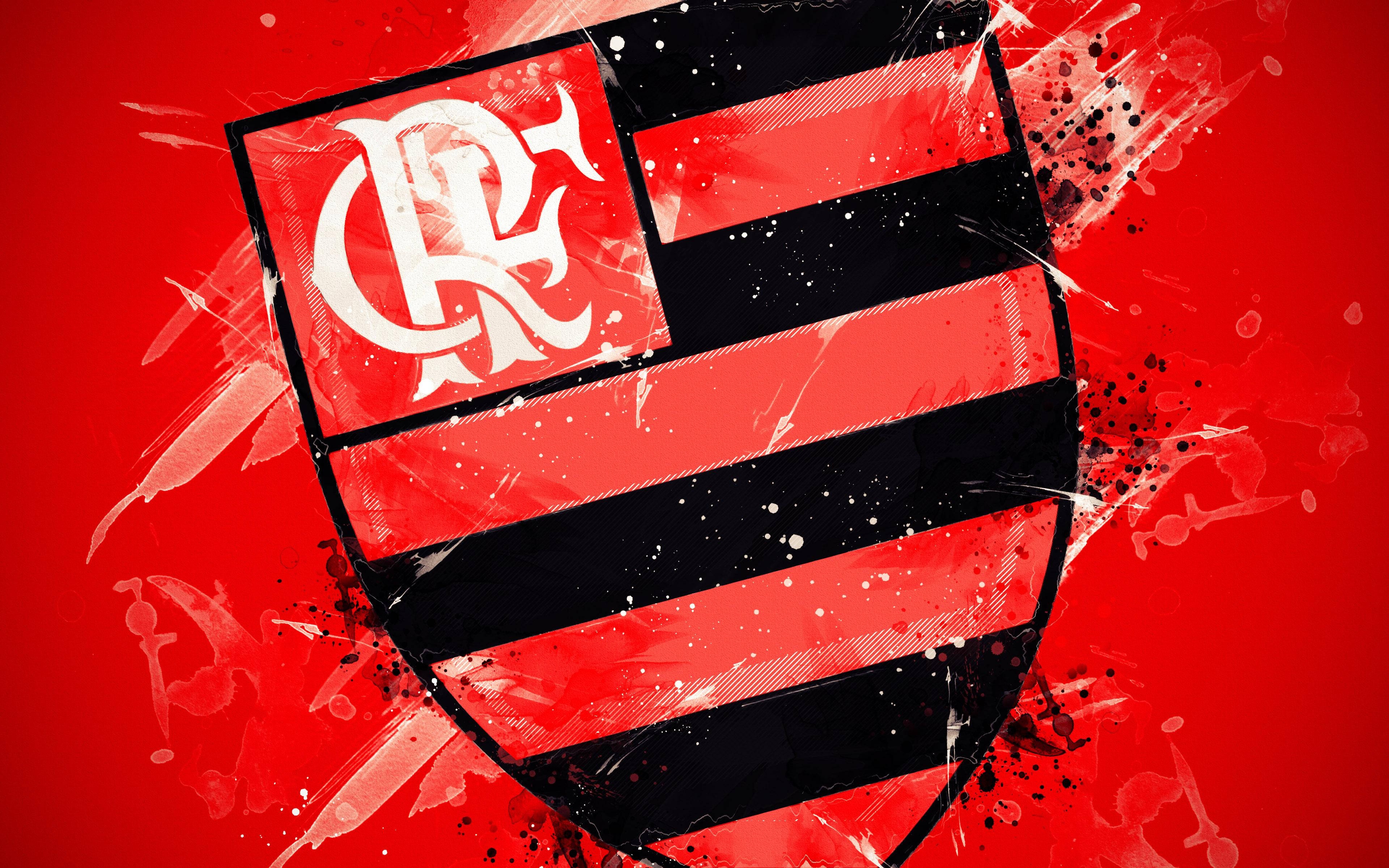 Flamengo FC-emblemet med sprut Bakgrunner