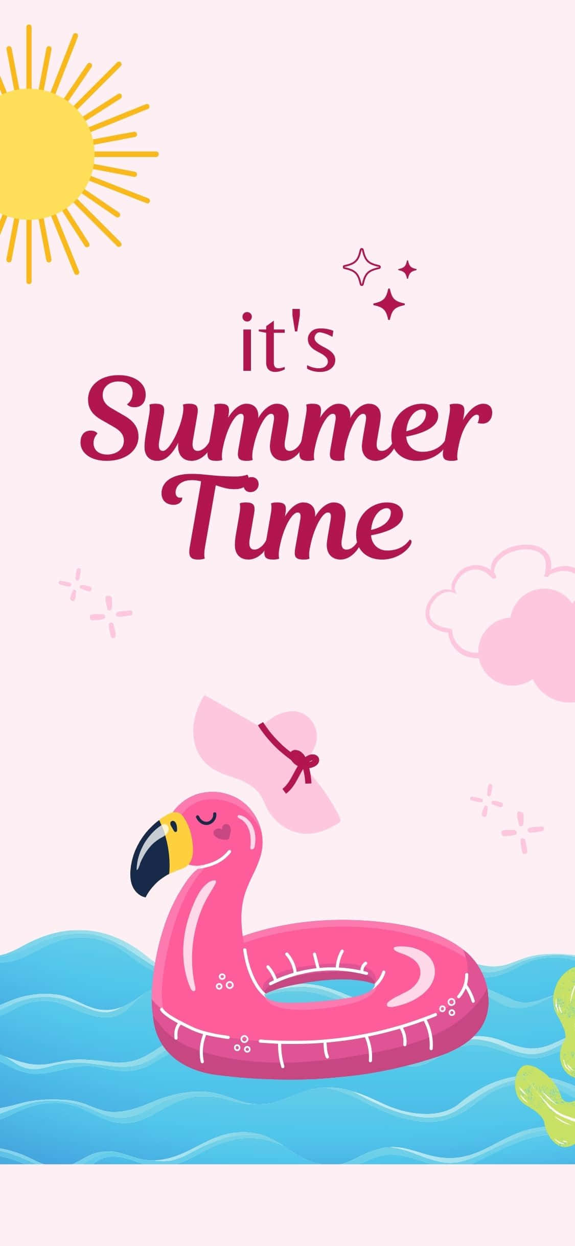 Flamingo Lifebuoy iPhone X Sommerbakgrunn Bakgrunner