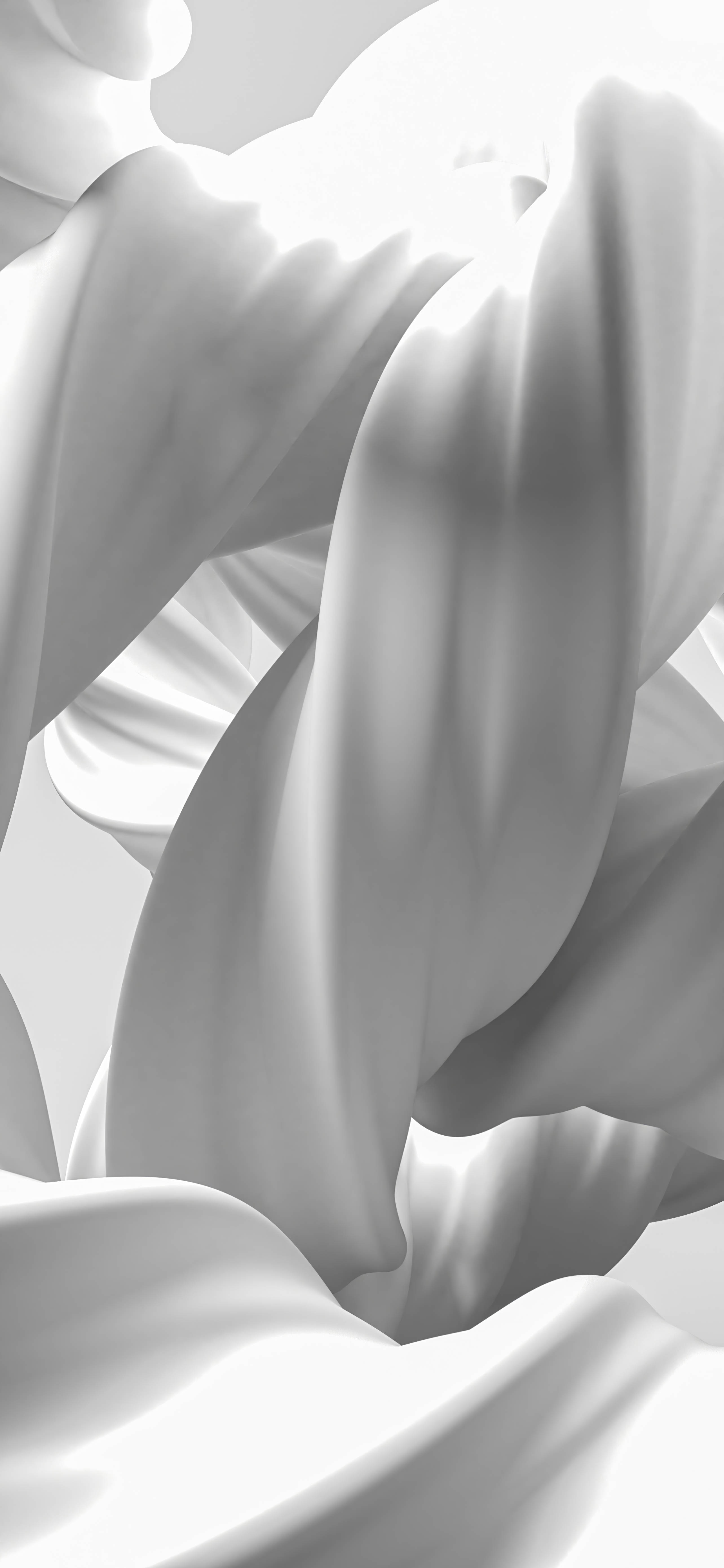 Fluid White Fabric Mobile 3D Bakgrunner