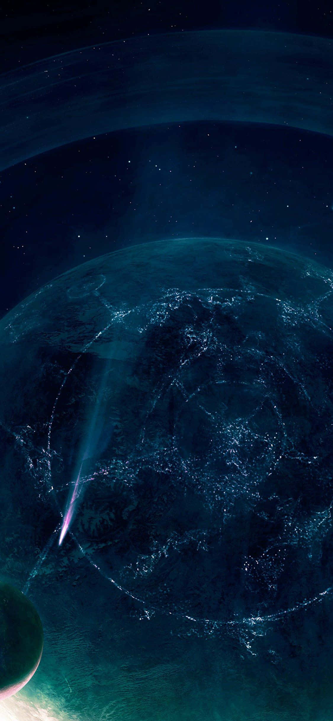 Flytende planet iPhone XS OLED-bakgrunn Bakgrunner