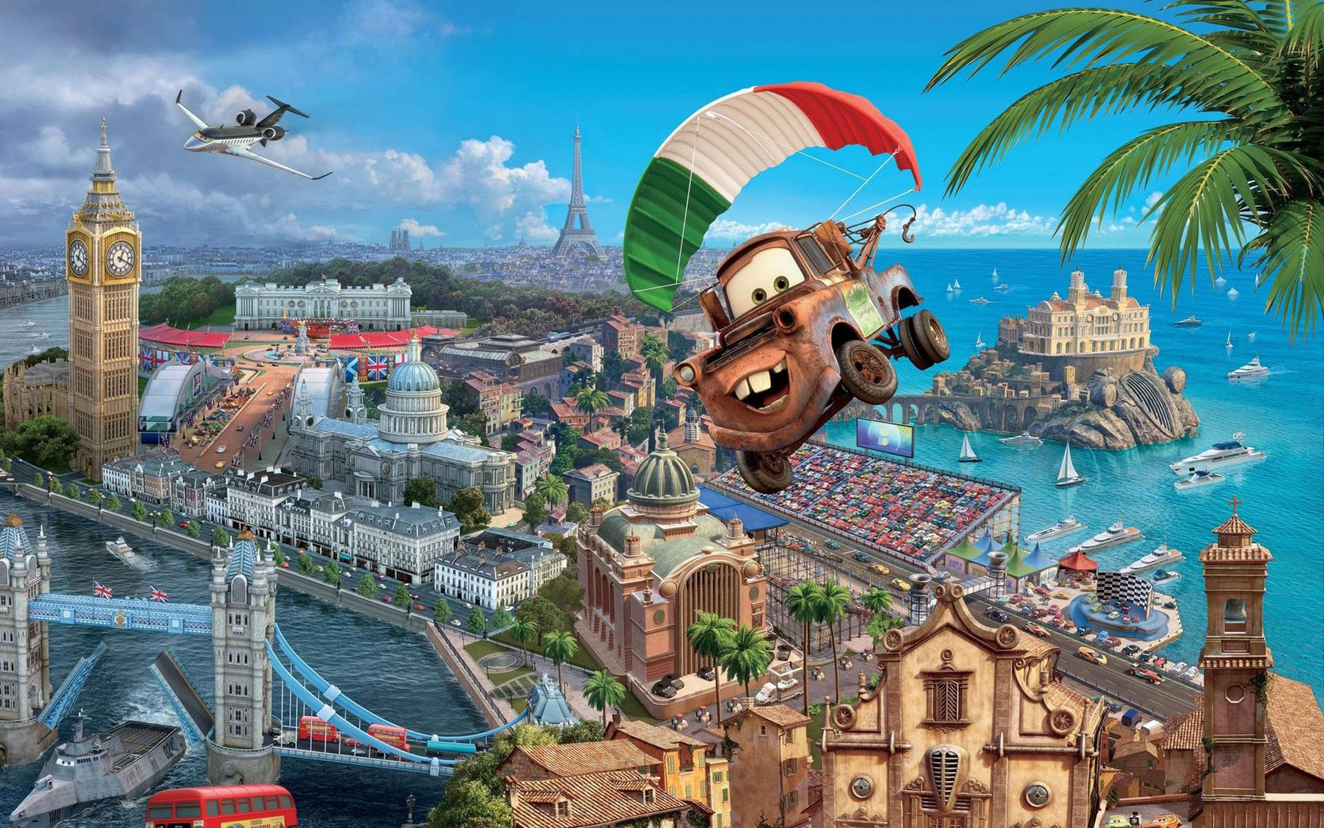 Flyvende Mater Cars 2 Bakgrunner