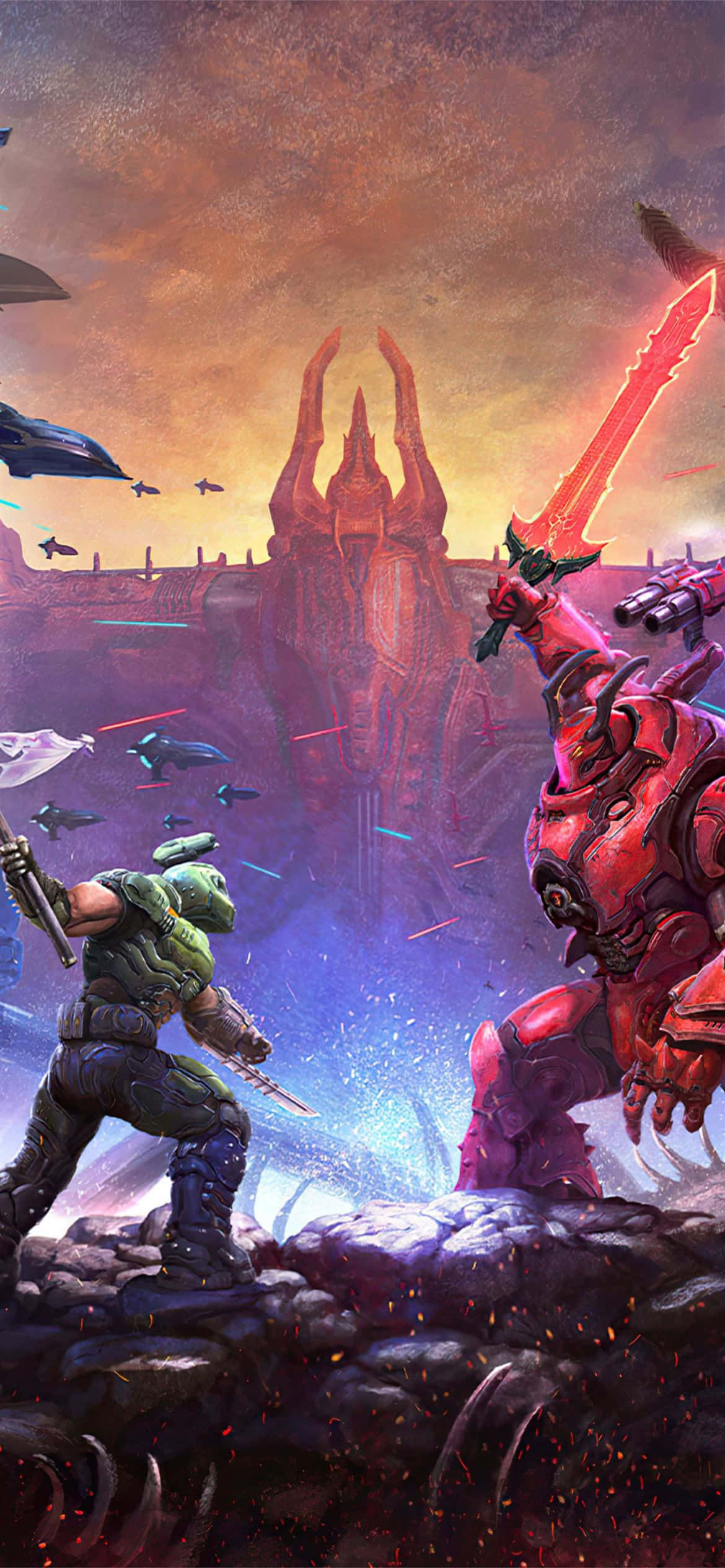 Fordyp deg i verdenen til det episke Doom Eternal-spillet på din iPhone. Bakgrunner