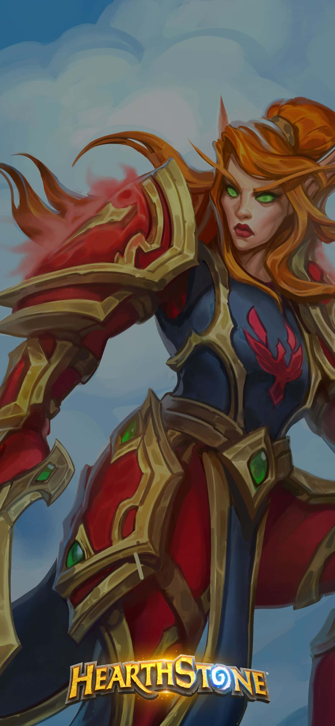 Oppslukende Hearthstone-kunstverk på iPhone XS-skjerm Bakgrunner