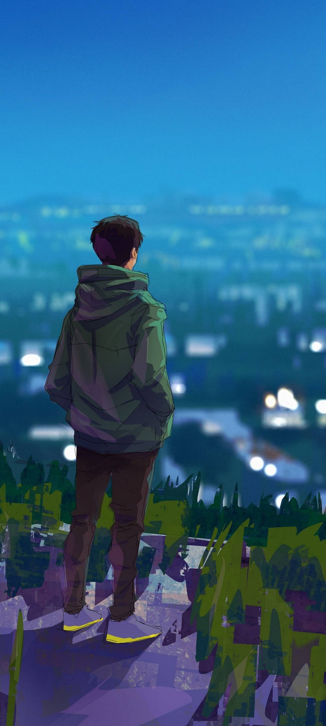 Fordypet animekarakter på OnePlus 9R-skjerm Bakgrunner