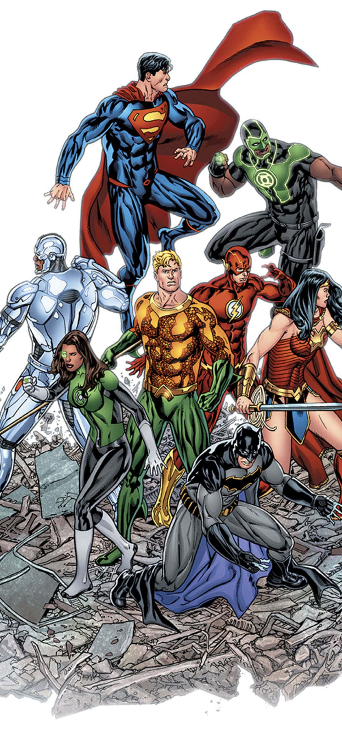 Forene heltene: Kraftfullt koble Marvel & DC på din iPhone Bakgrunner