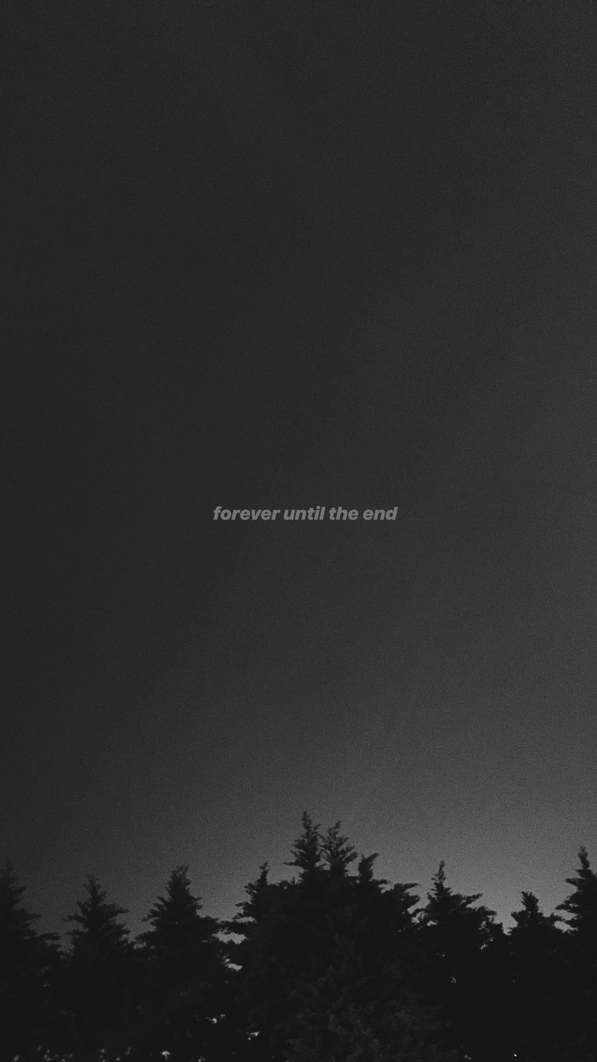Forever Quote Mørk Grå iPhone