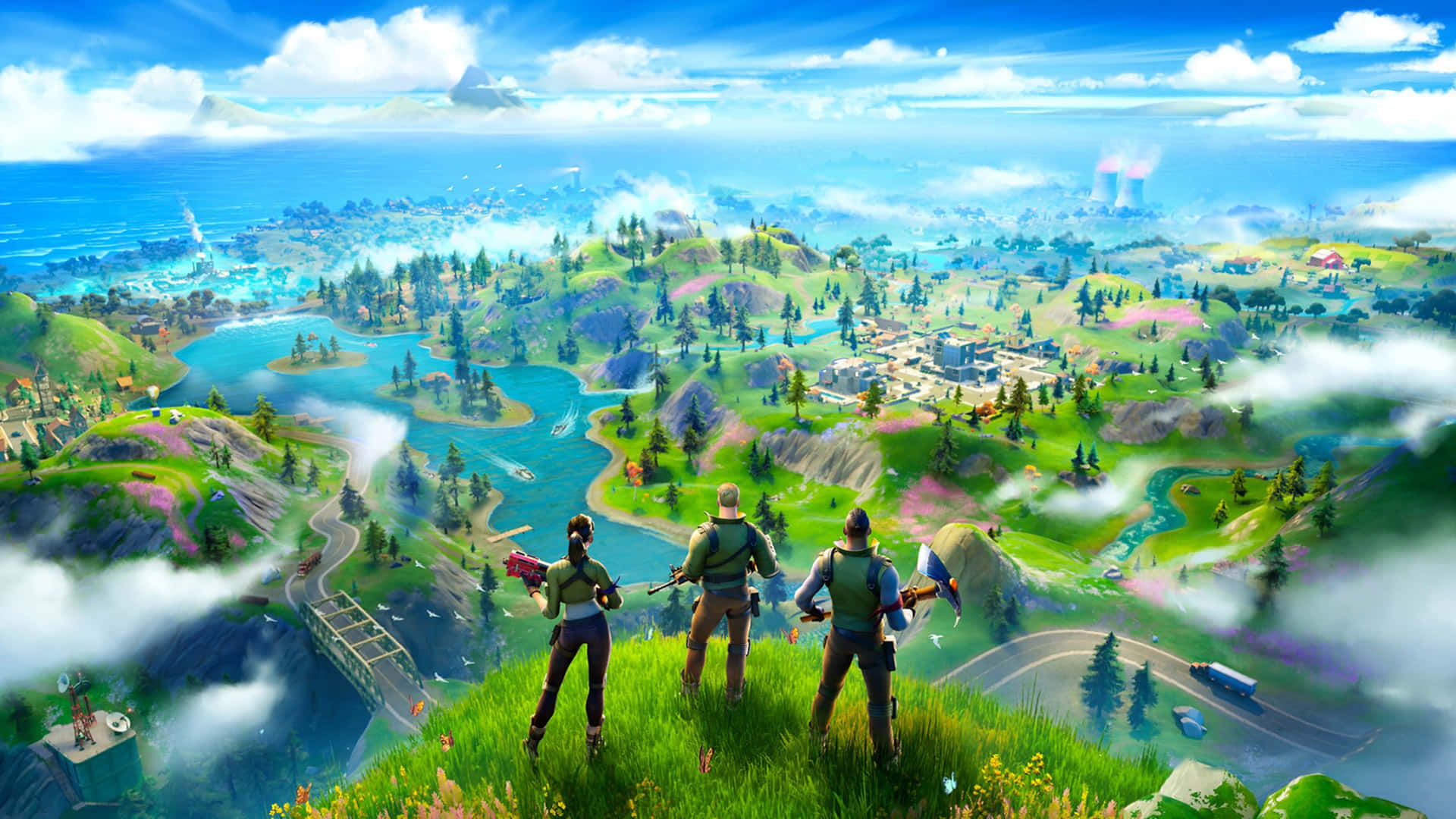Fortnite Battle Royale Sted 4K Bakgrunner