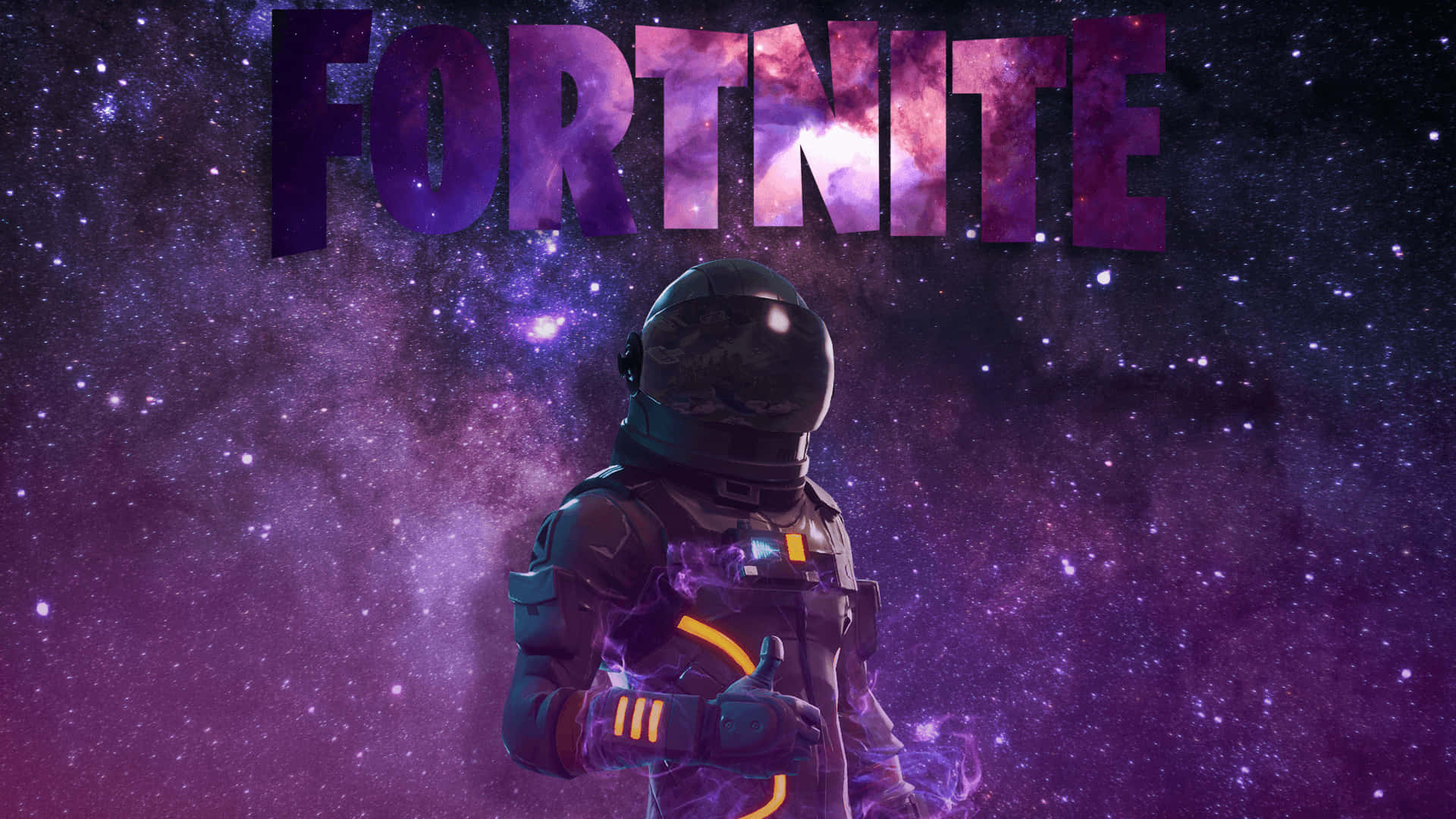 Fortnite Galaxy med hjelm Bakgrunner