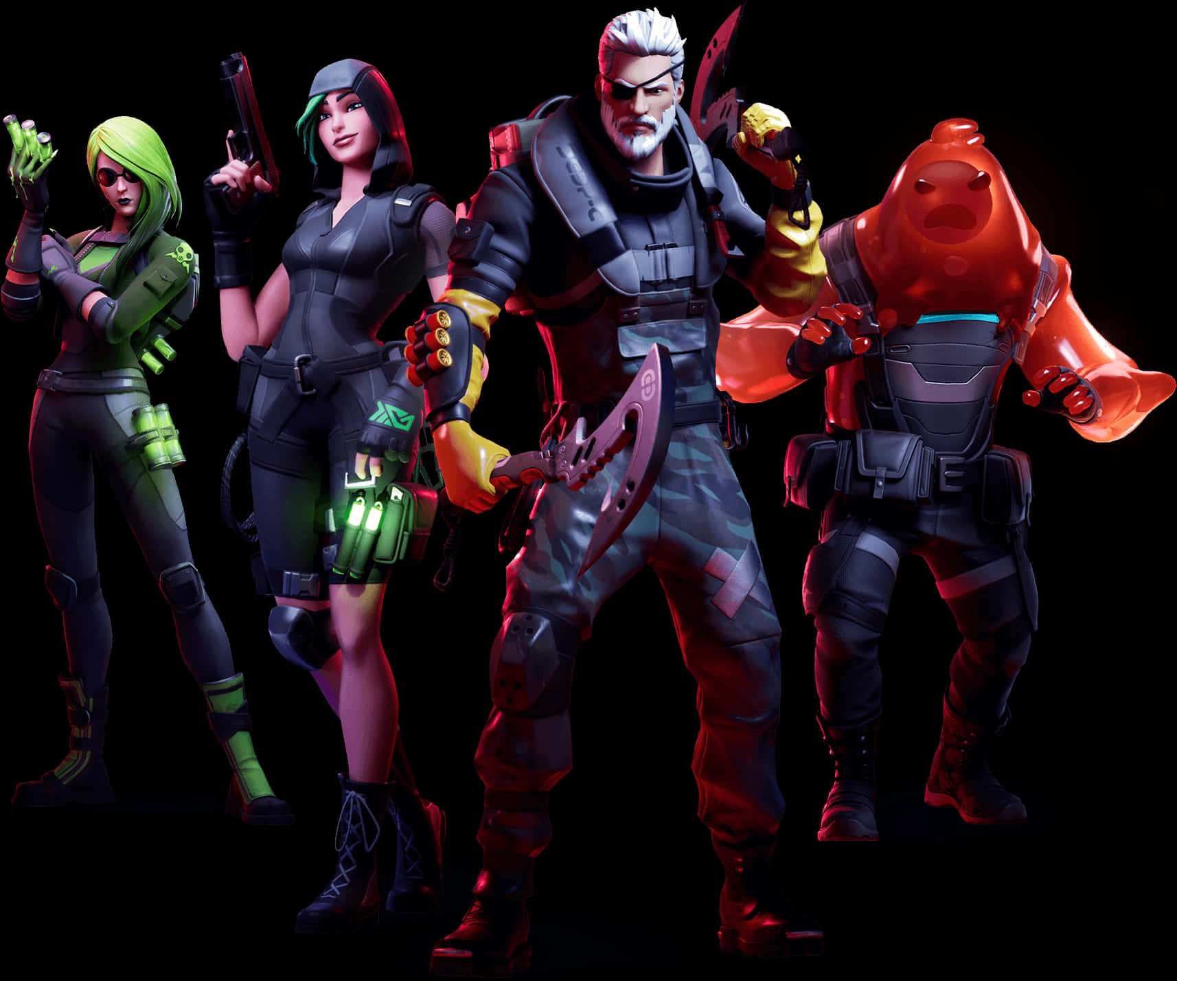 Fortnite-karakterer i fokus Bakgrunner